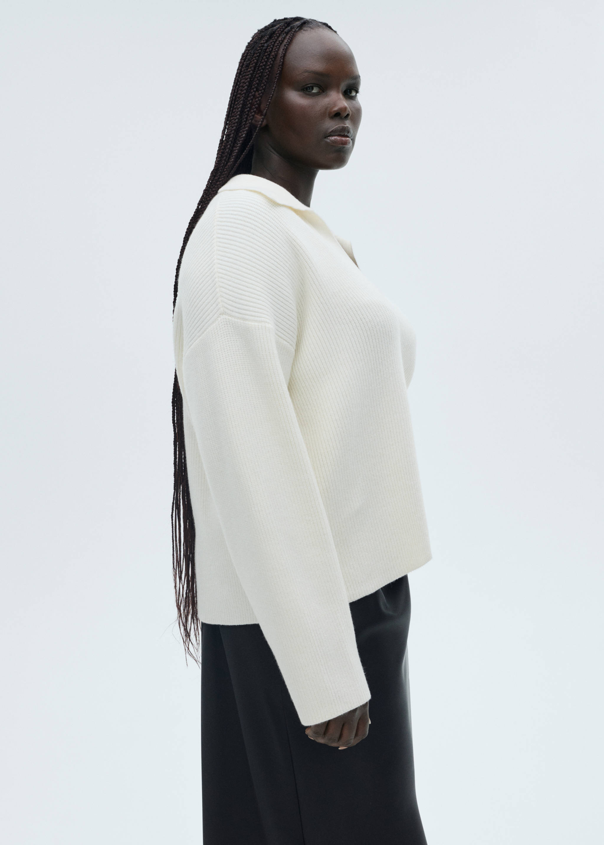 Knitted polo-neck sweater - Details of the article 5