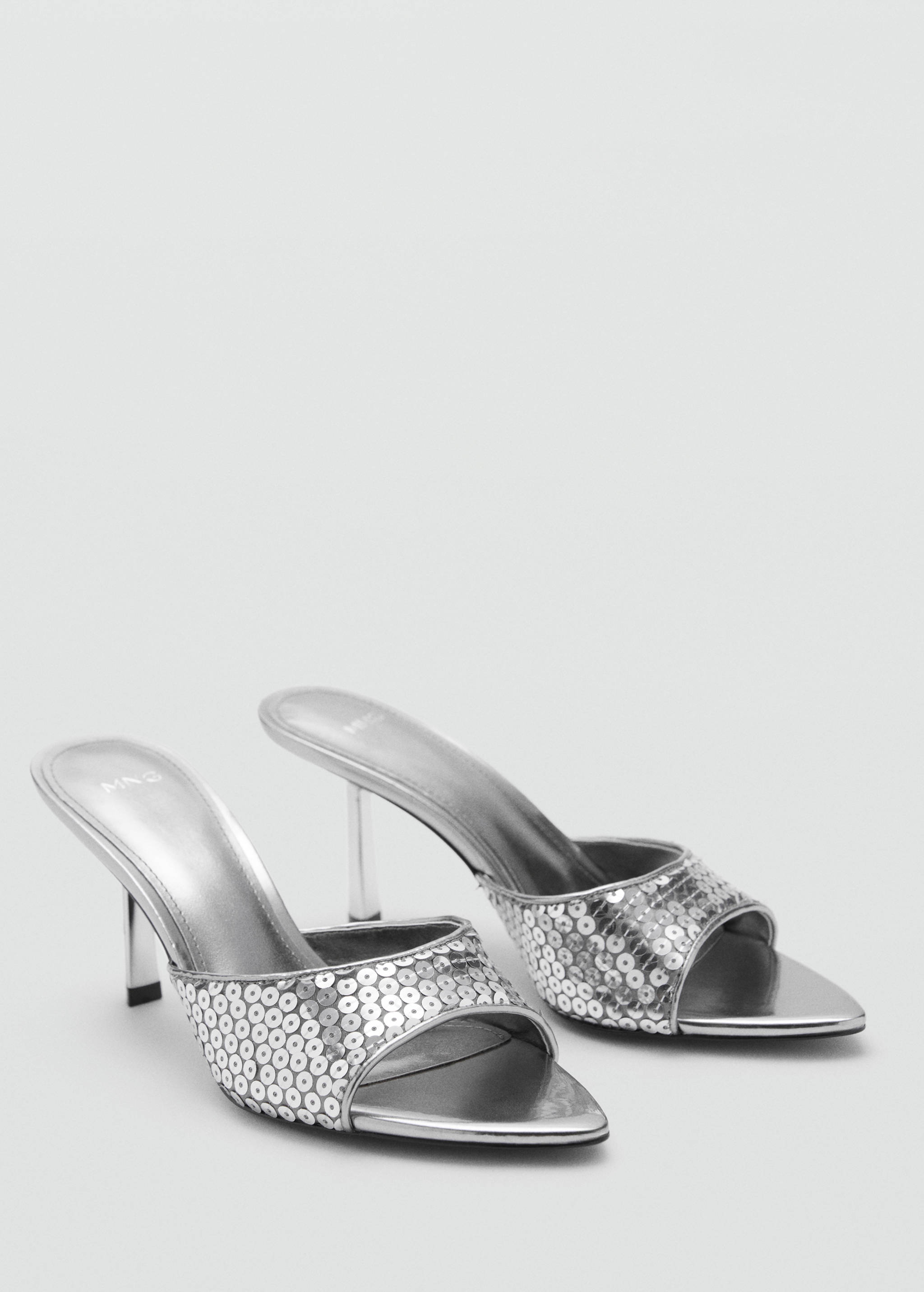 Heeled sandals with sequin strap - Medium plane