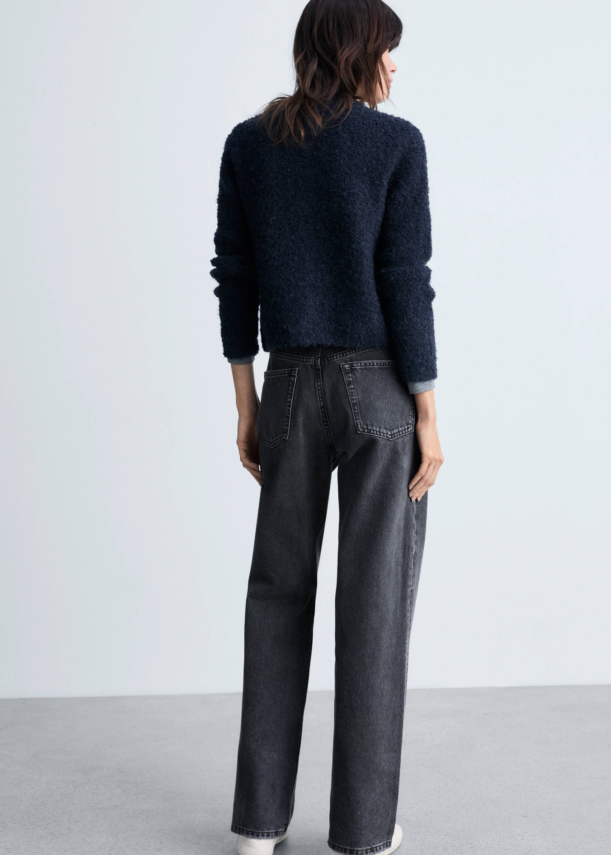 Chaqueta bouclé botones joya - Reverso del artículo