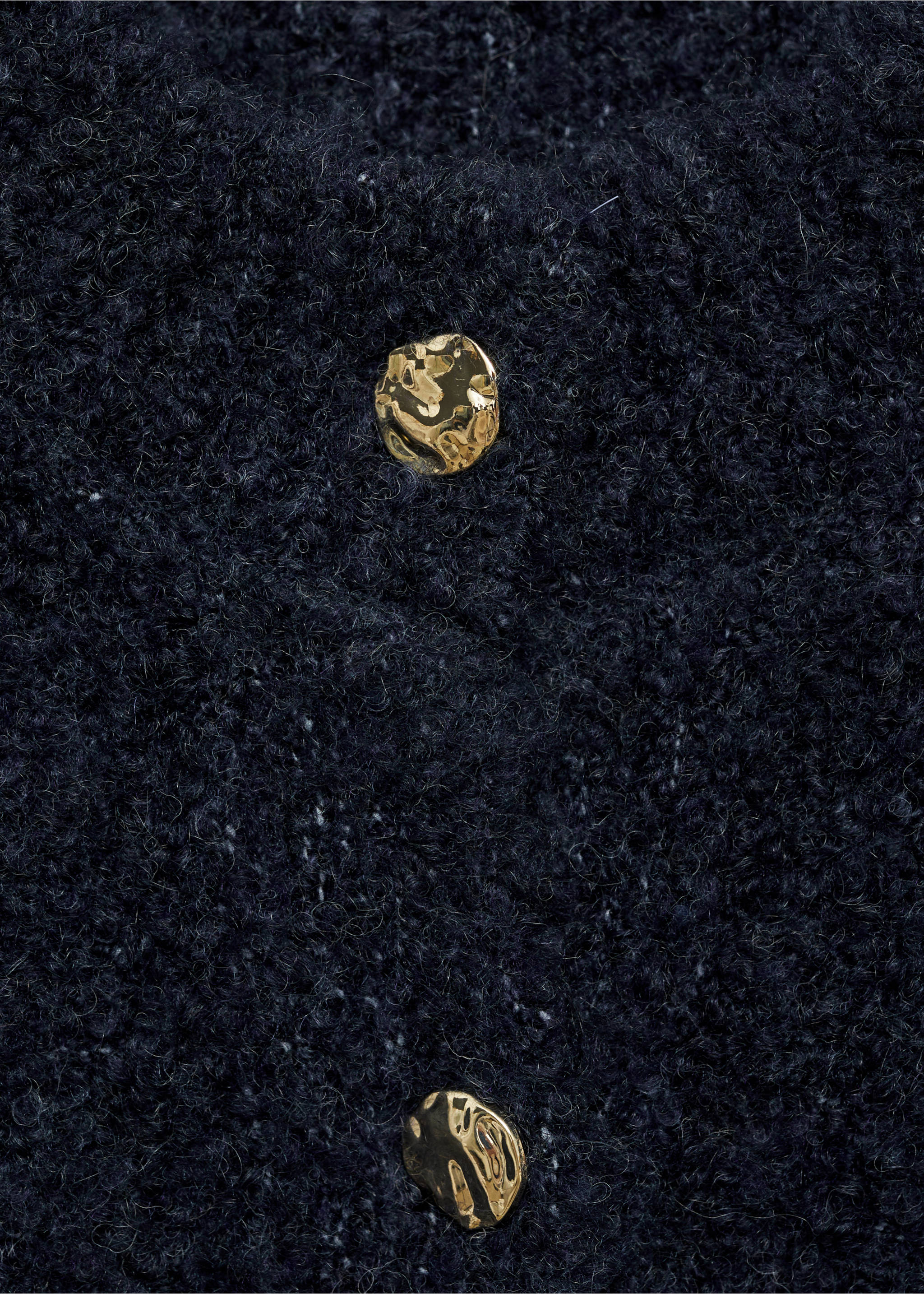 Bouclé jacket with jewel buttons - Details of the article 8, Dark Navy. Ref: 87040363-00.