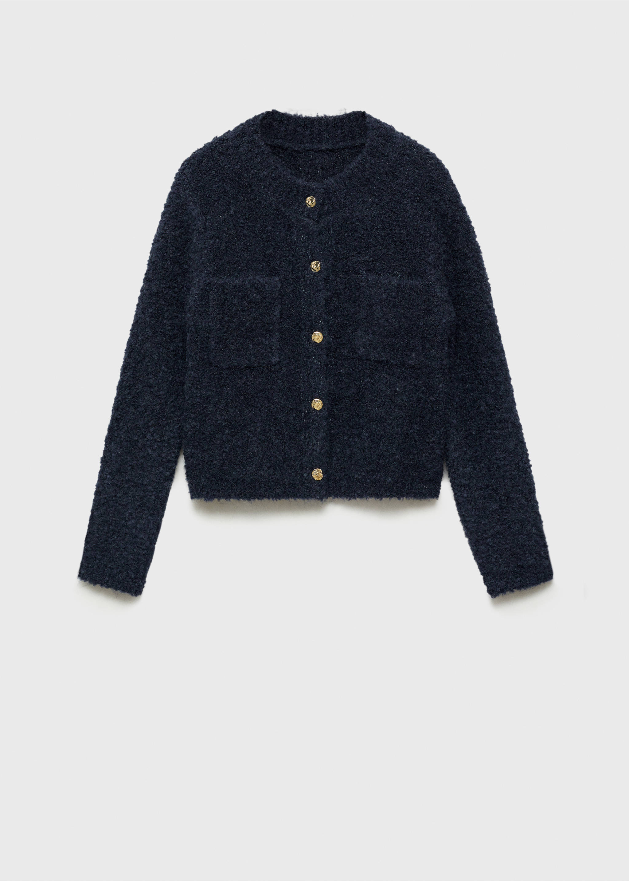 Bouclé jacket with jewel buttons - Article without model, Dark Navy. Ref: 87040363-00.