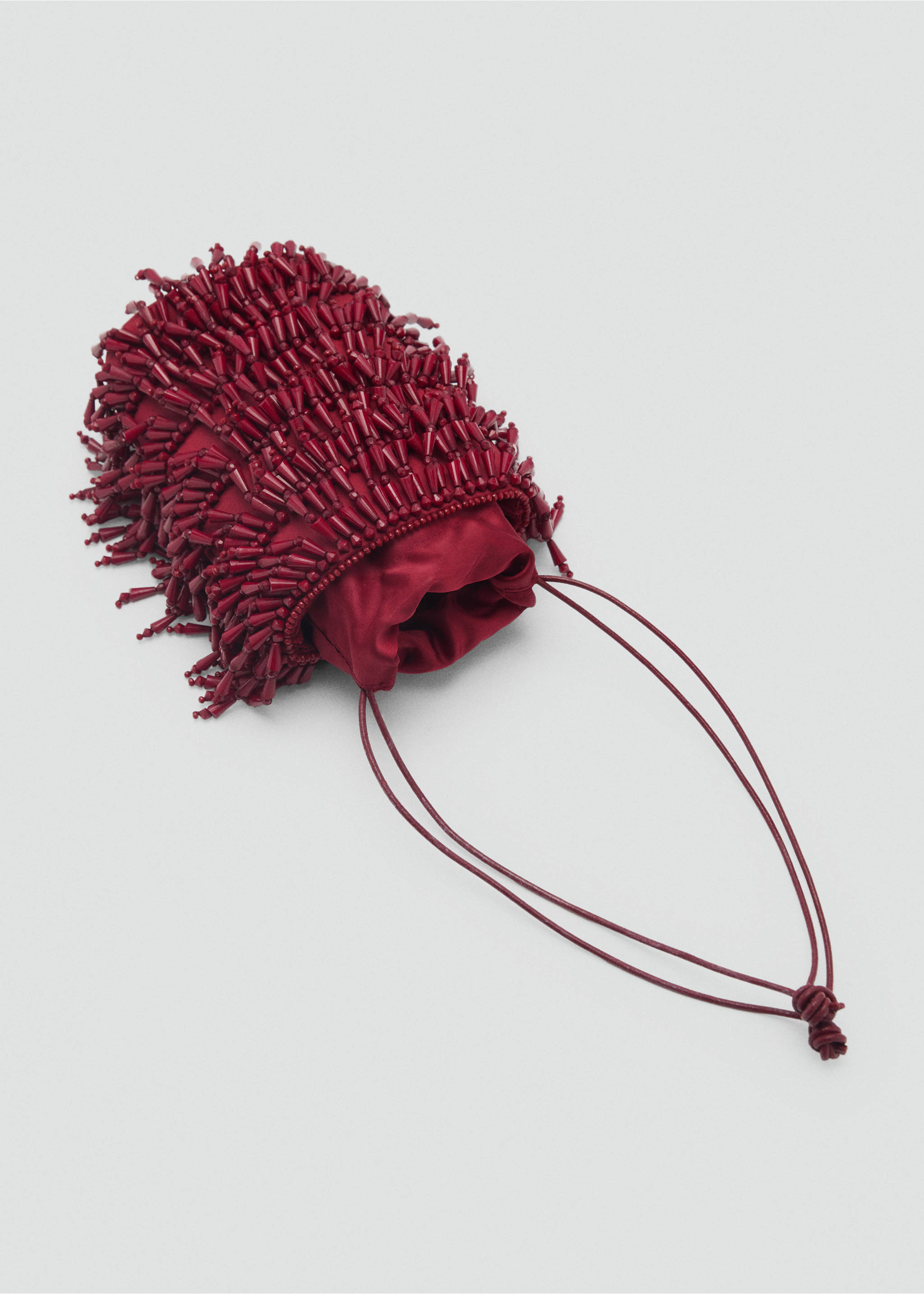 Sac porté main perles - Détail de l'article 1, Bordeaux. Ref: 87040364-00.