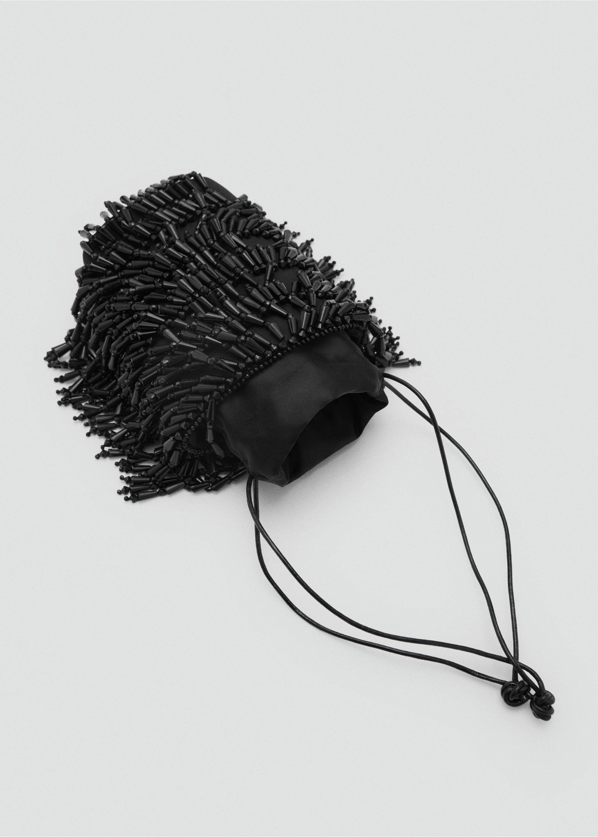 Perlenverzierte Handtasche - Detail des Artikels 1, Schwarz. Ref: 87040364-00.