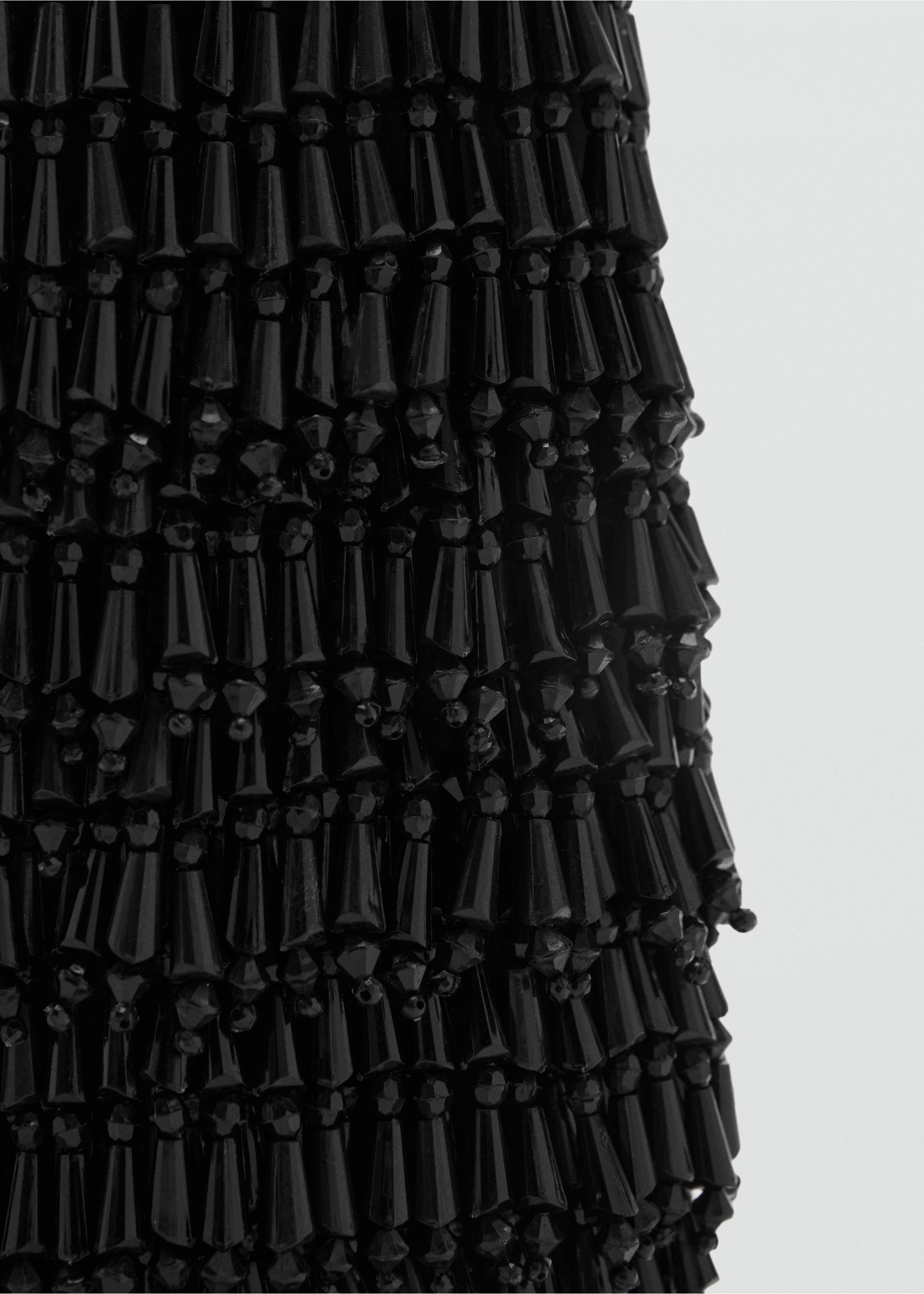 Perlenverzierte Handtasche - Detail des Artikels 2, Schwarz. Ref: 87040364-00.