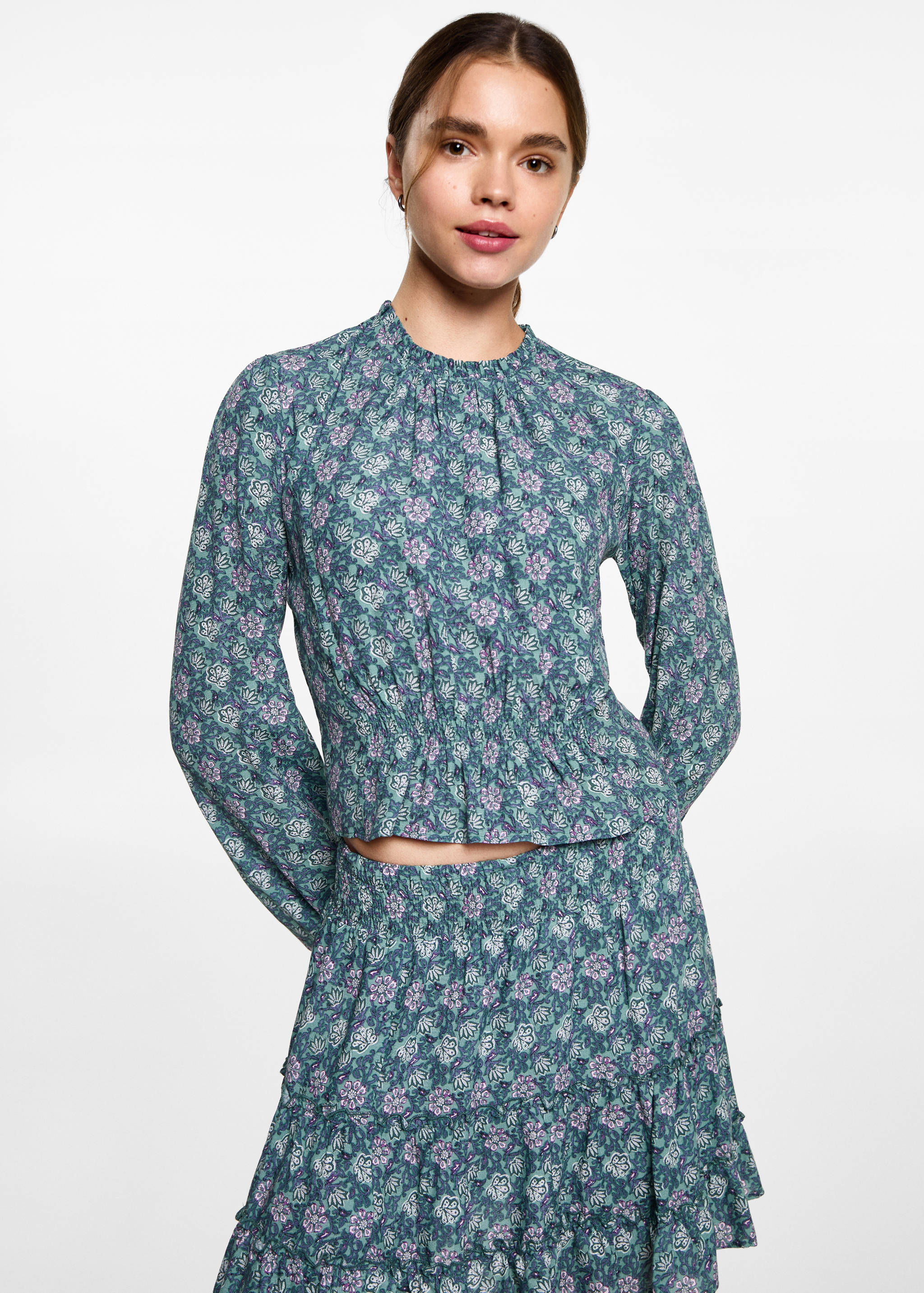 Gemusterter Rüschenrock - Mittlere Ansicht