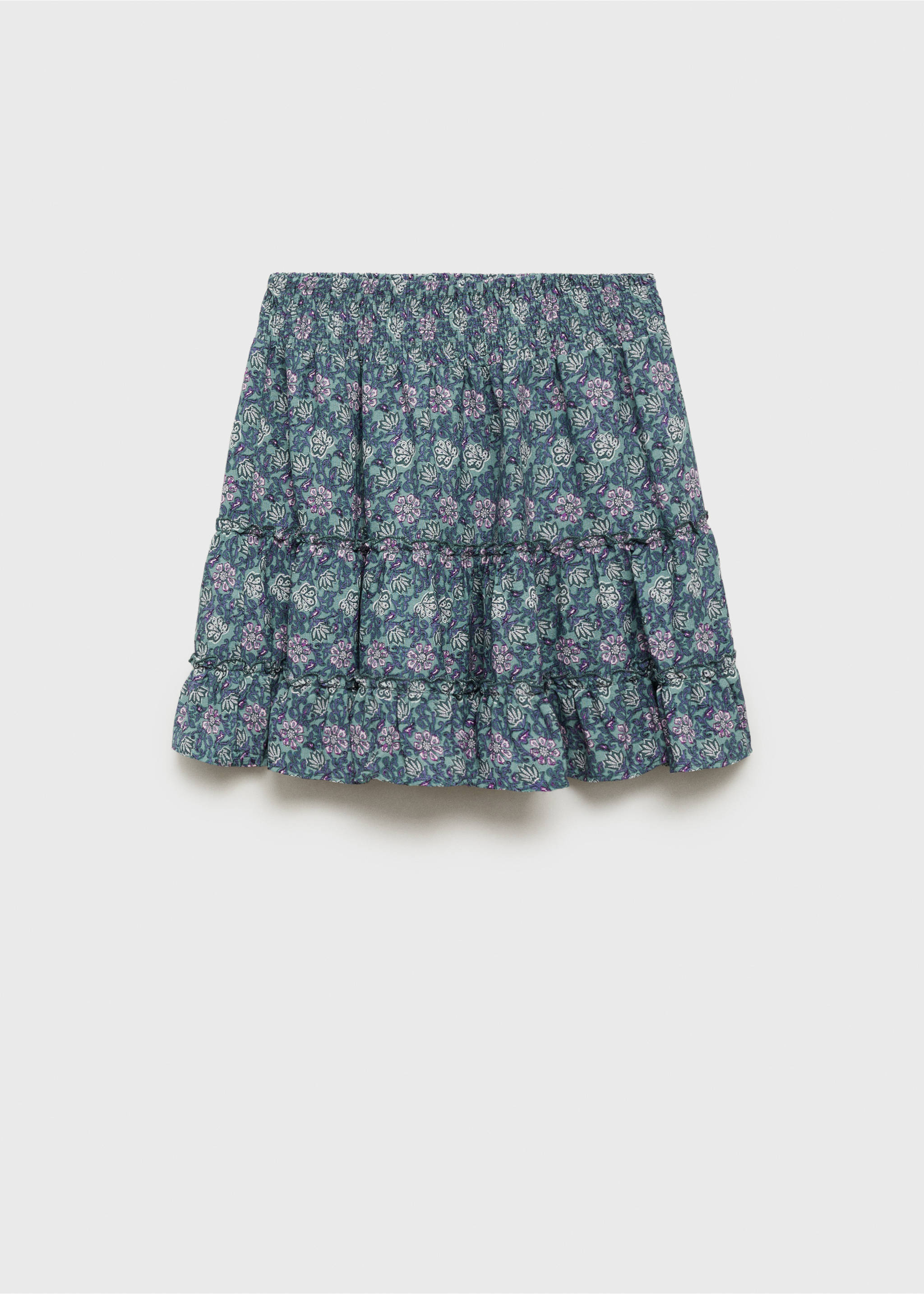 Gemusterter Rüschenrock - Artikel ohne Model, Minzgrün. Ref: 87040366-00.