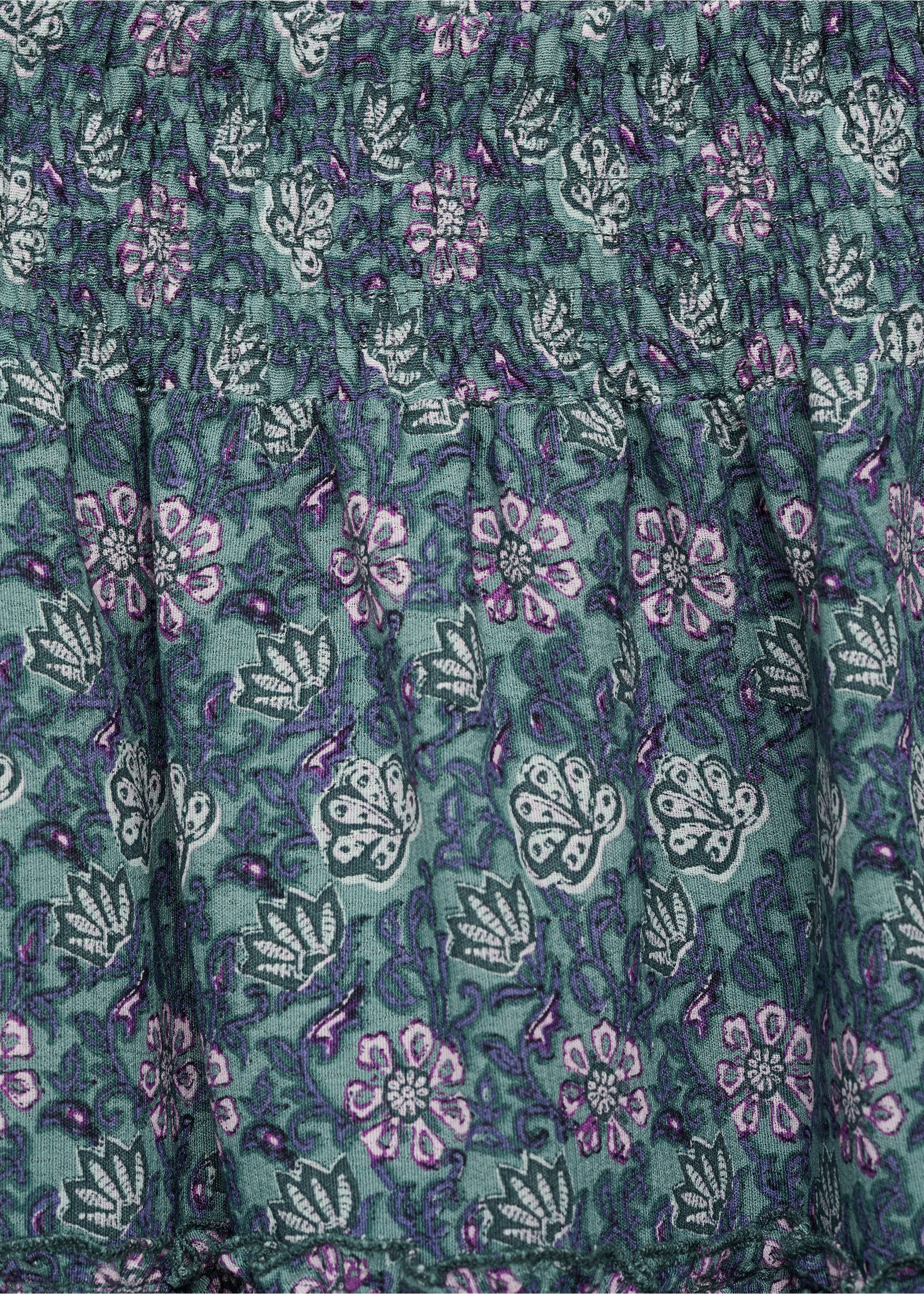 Gemusterter Rüschenrock - Detail des Artikels 8, Minzgrün. Ref: 87040366-00.