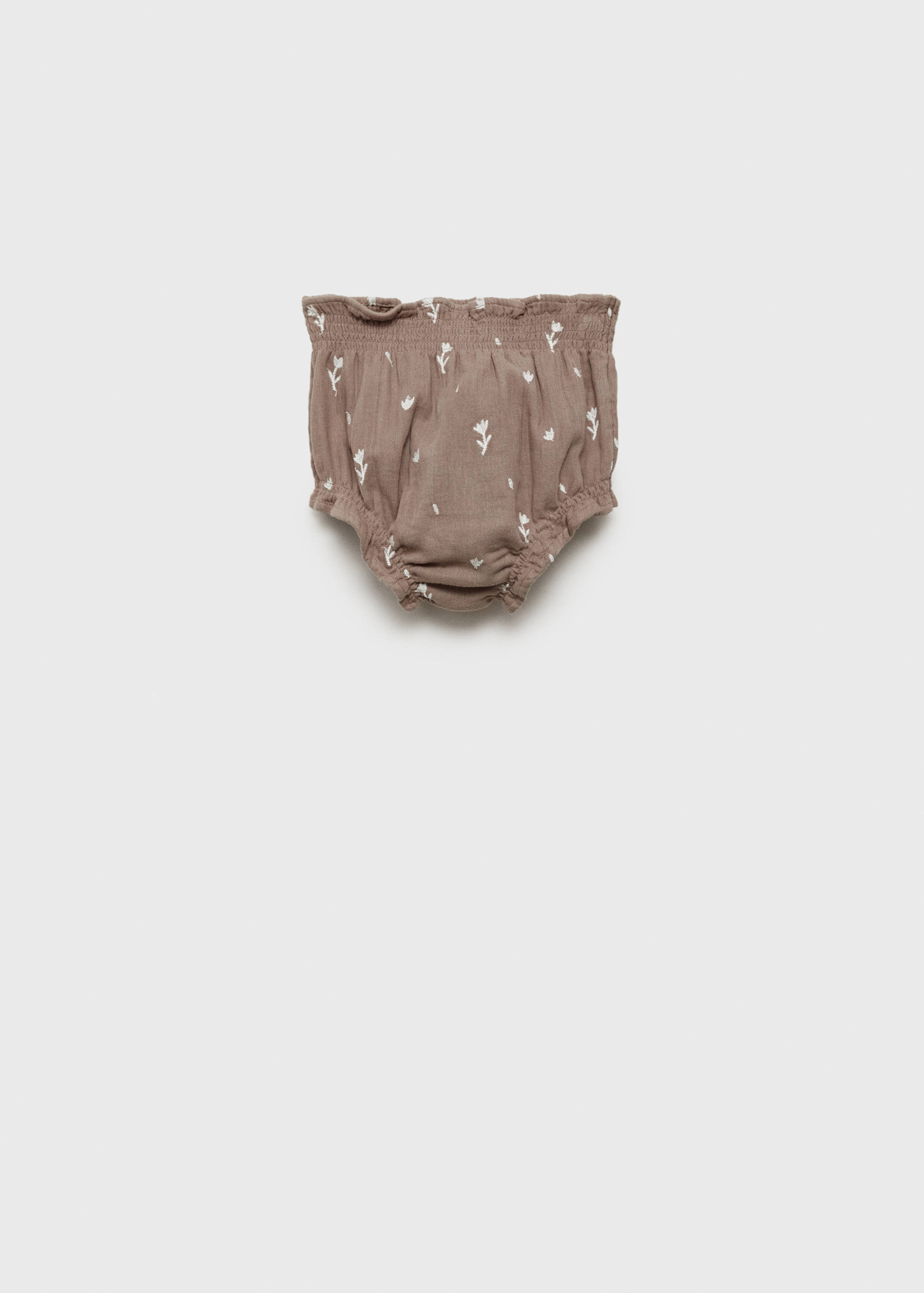 Shorts mit Blumenstickerei - Rückseite des Artikels