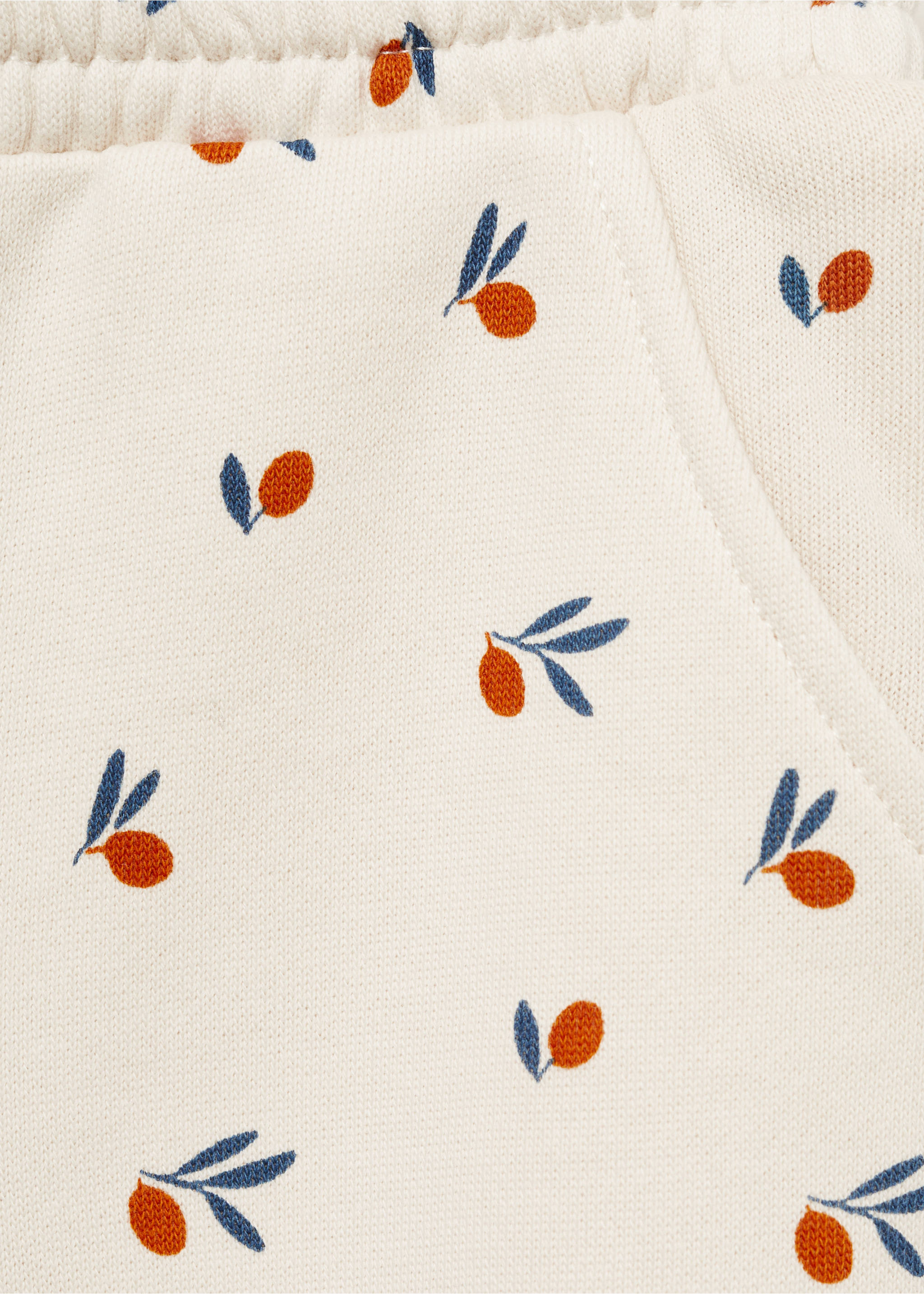 Pantalon imprimé coton - Détail de l'article 8, Blanc cassé. Ref: 87040374-00.