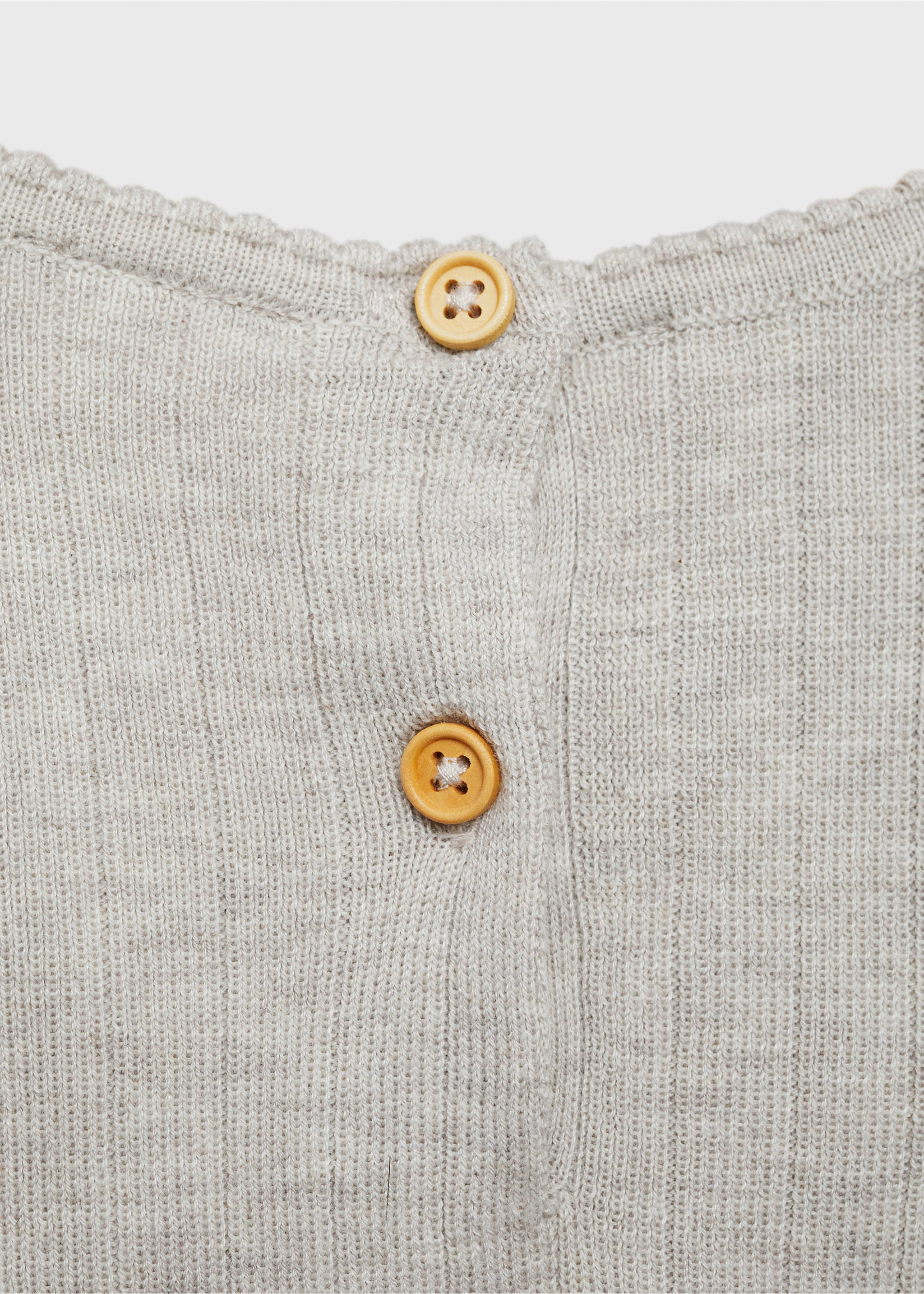 Gebreide body met lange mouwen - Detail van het artikel 0, Middenbruin. Ref: 87040375-00.