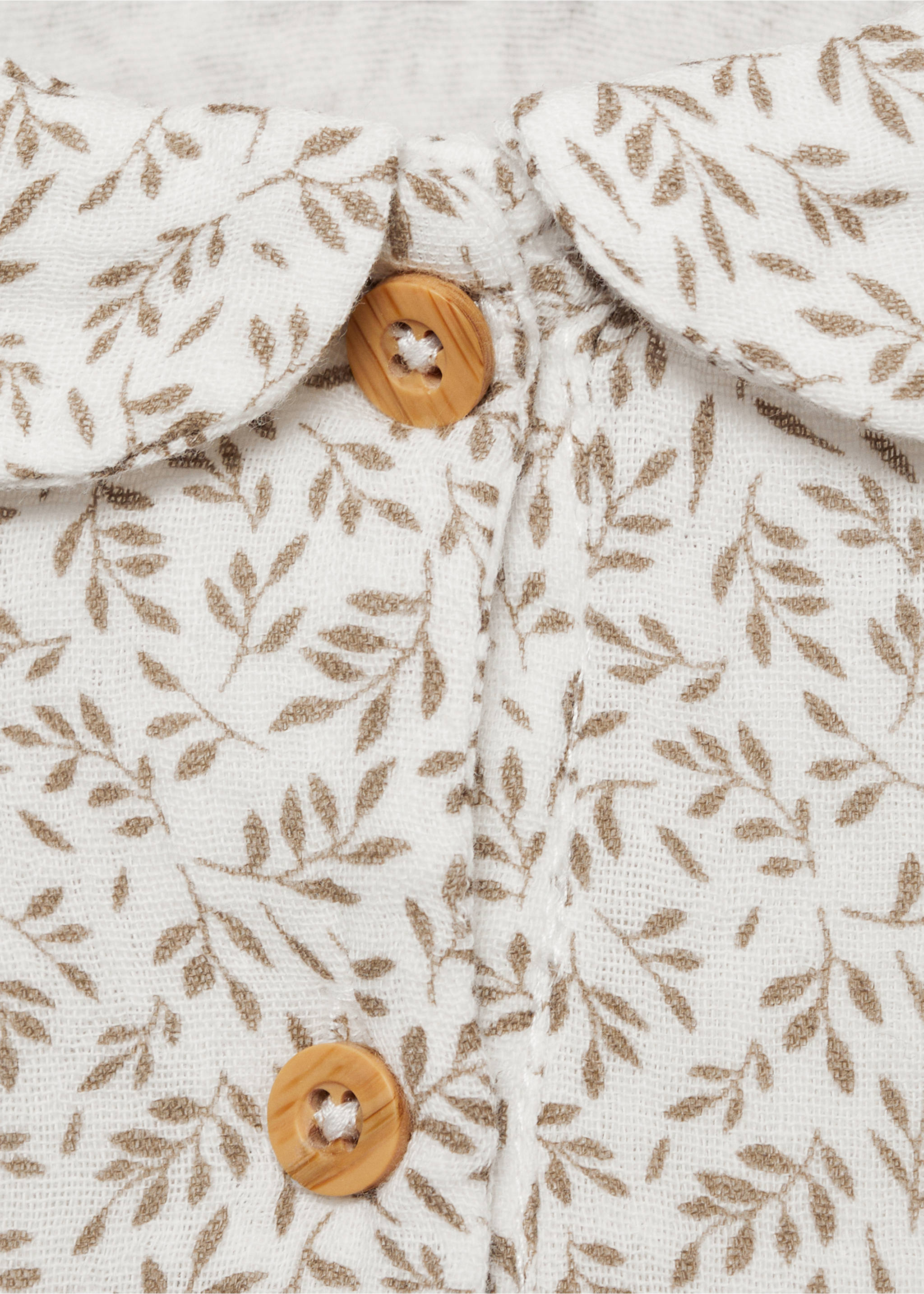 Printed cotton blouse - Details of the article 8, Off White. Ref: 87040376-00.