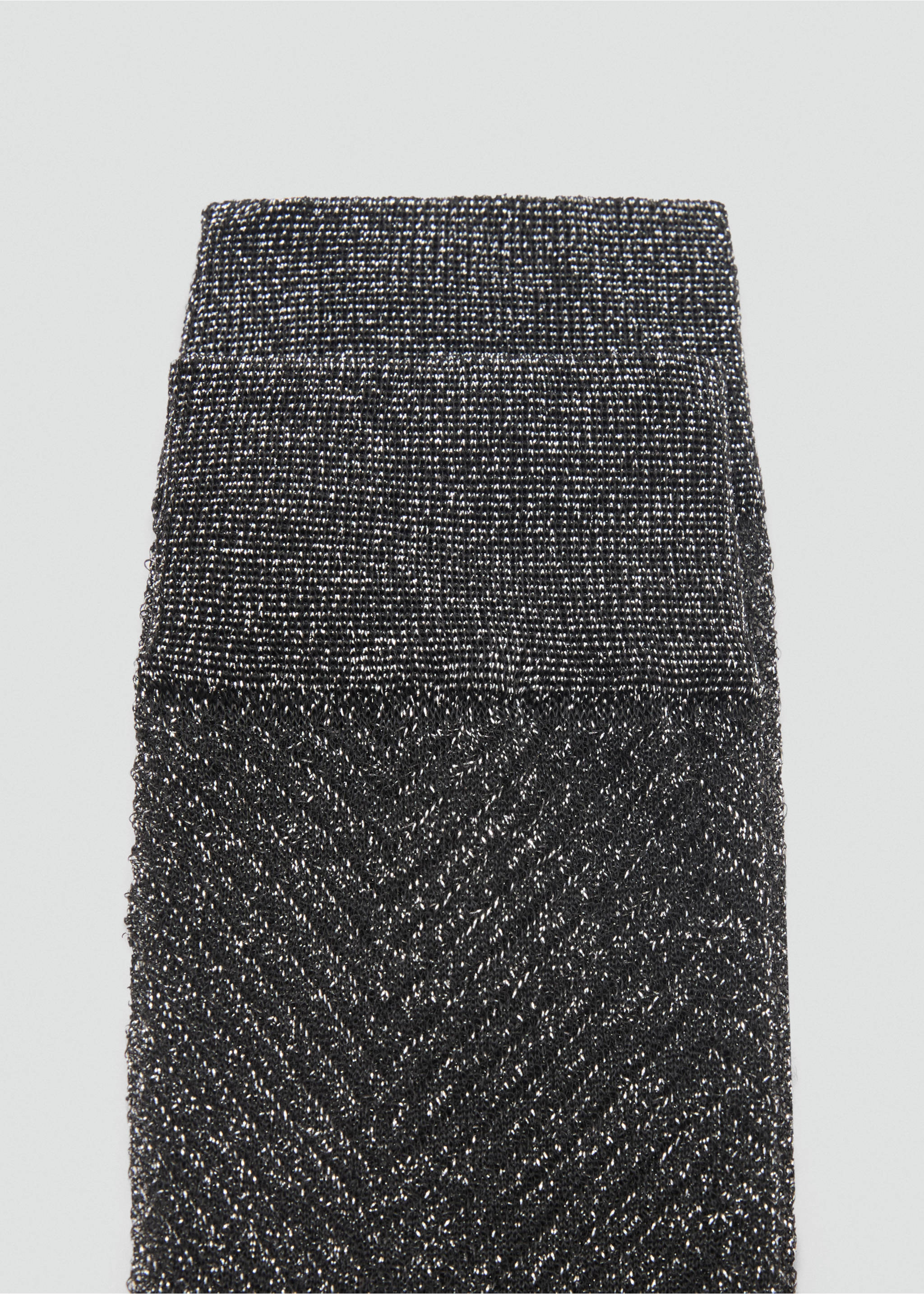 Lurex long socks - Details of the article 1, Silver. Ref: 87040382-00.