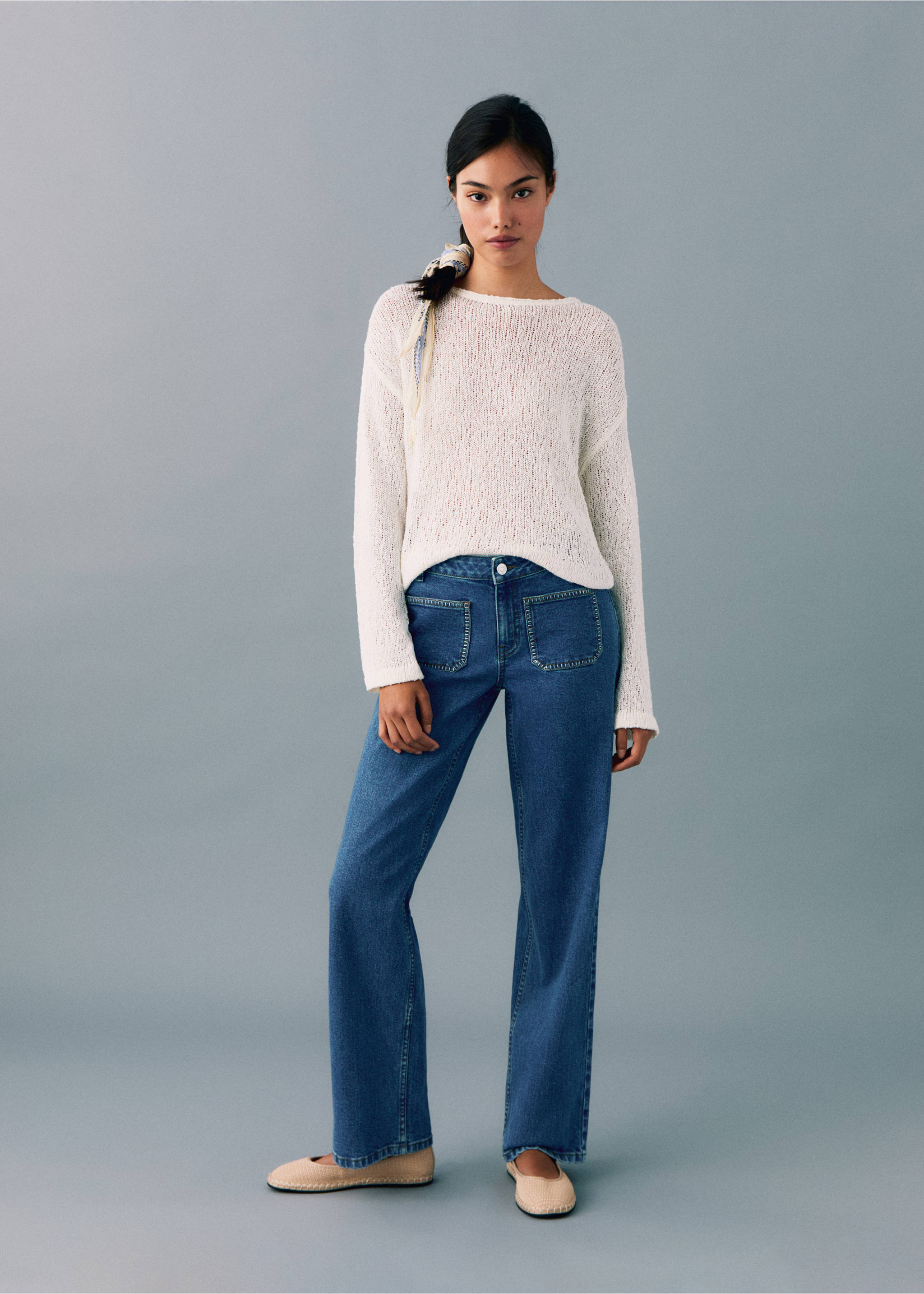 Jeans straight fit - Plano general, Azul medio. Ref: 87040396-00.