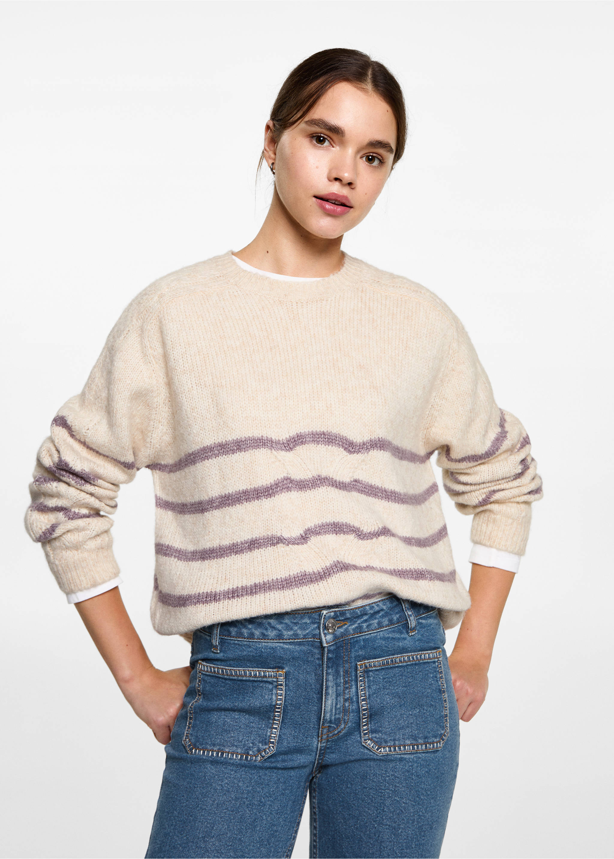 Jeans straight fit - Plano medio, Azul medio. Ref: 87040396-00.