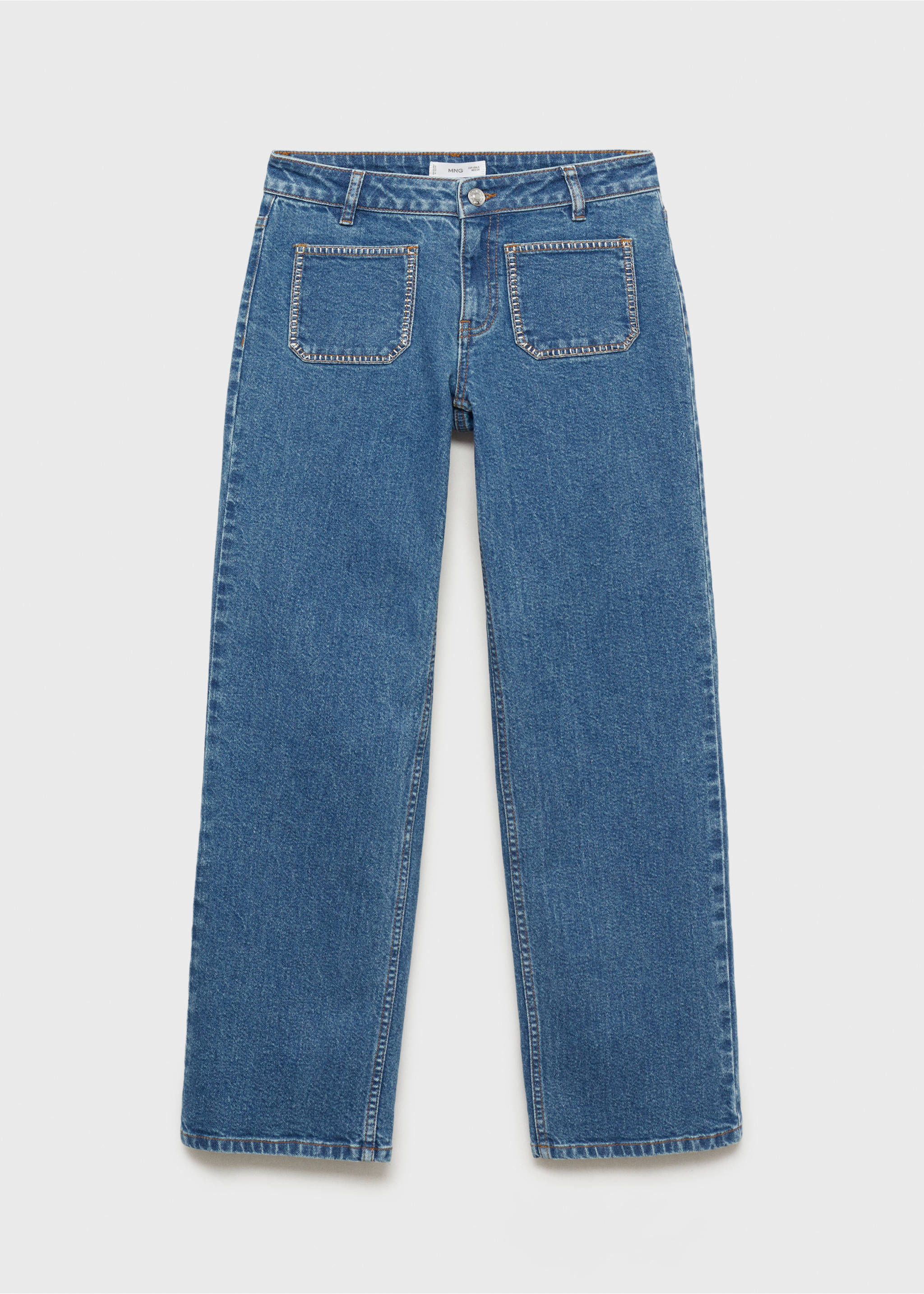 Straight fit jeans - Article without model, Medium Blue. Ref: 87040396-00.