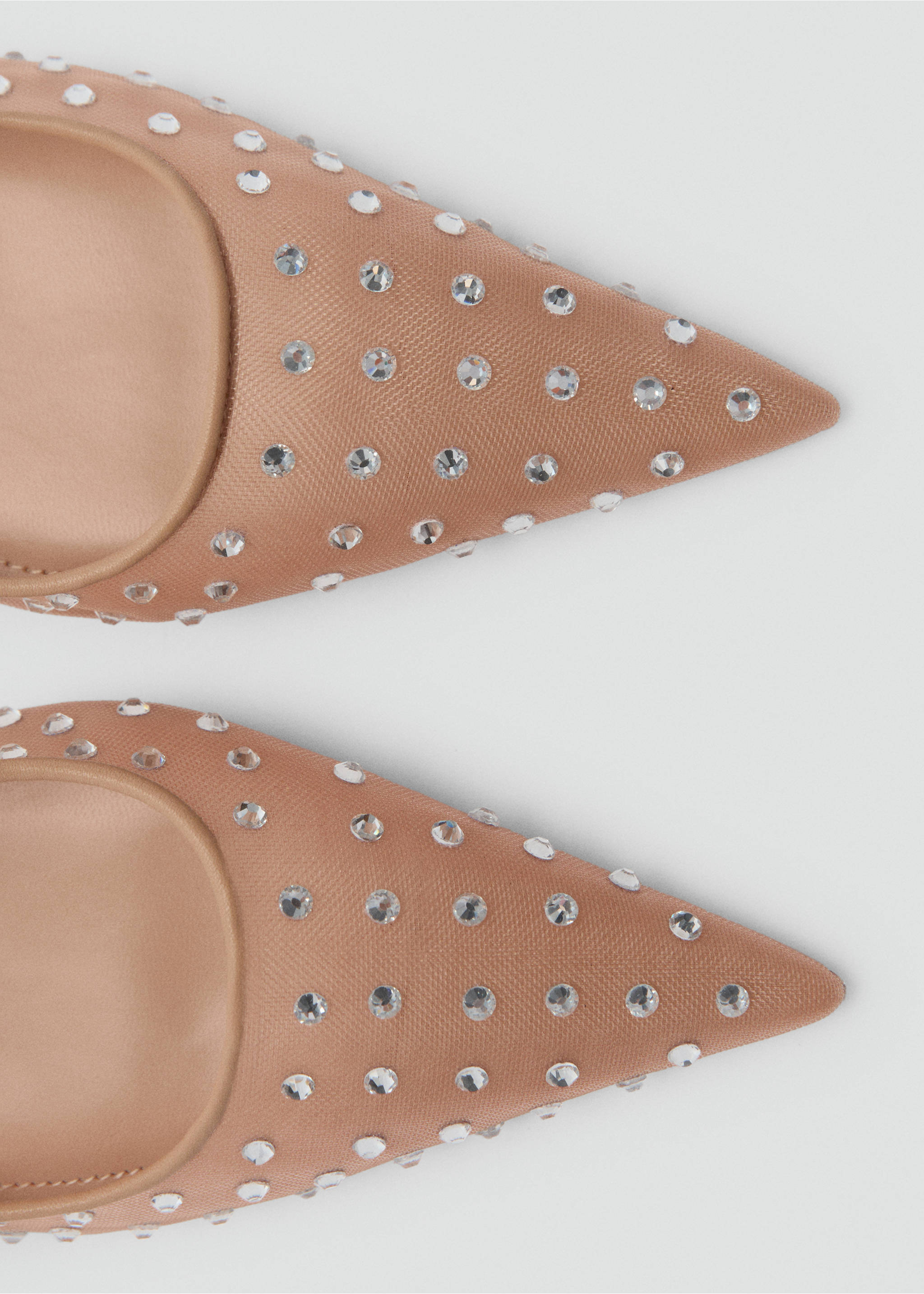 Crystal heel shoe - Details of the article 2, Nude. Ref: 87040417-00.