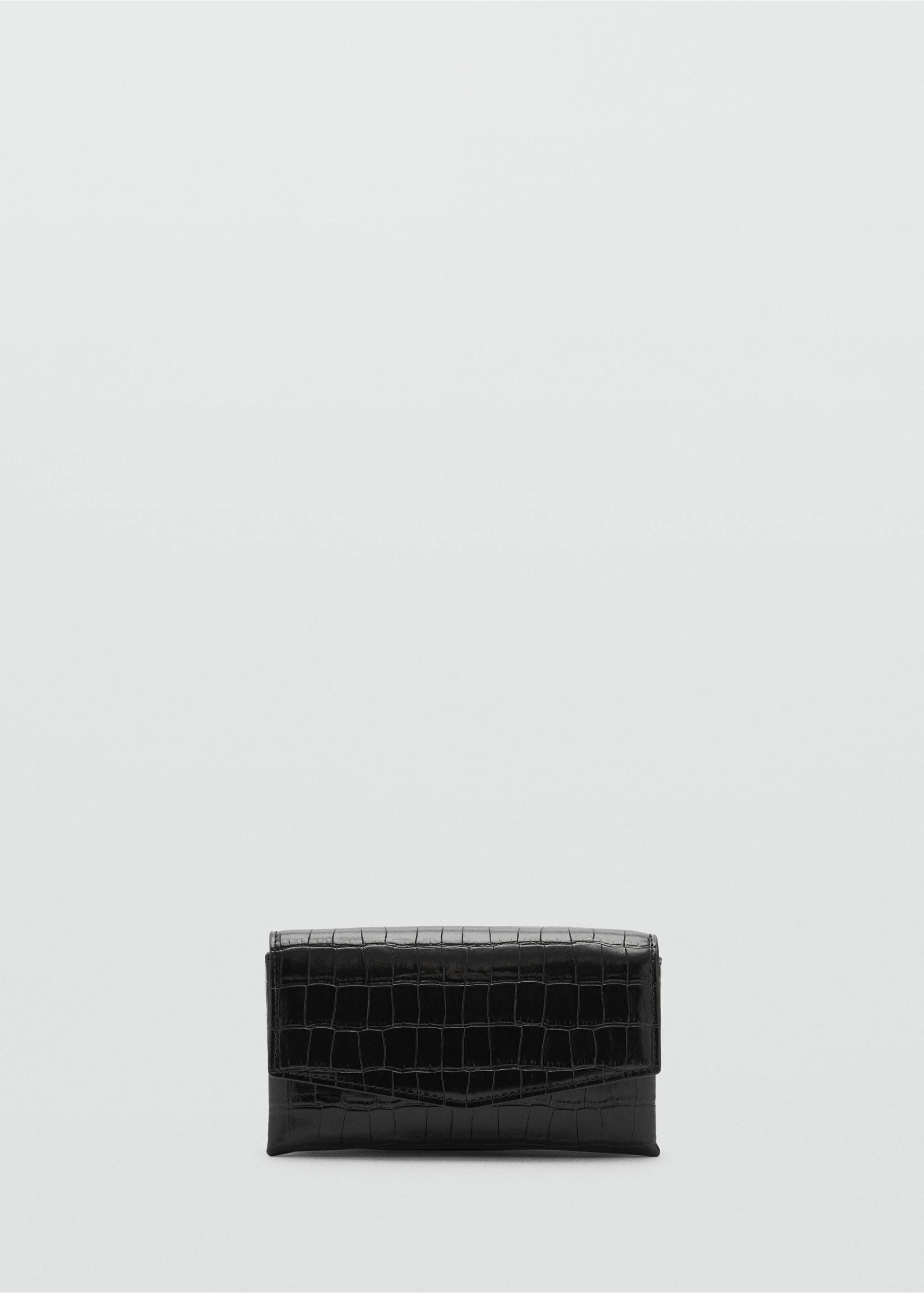 Sac rabat effet croco - Article sans modèle, Noir. Ref: 87040420-00.