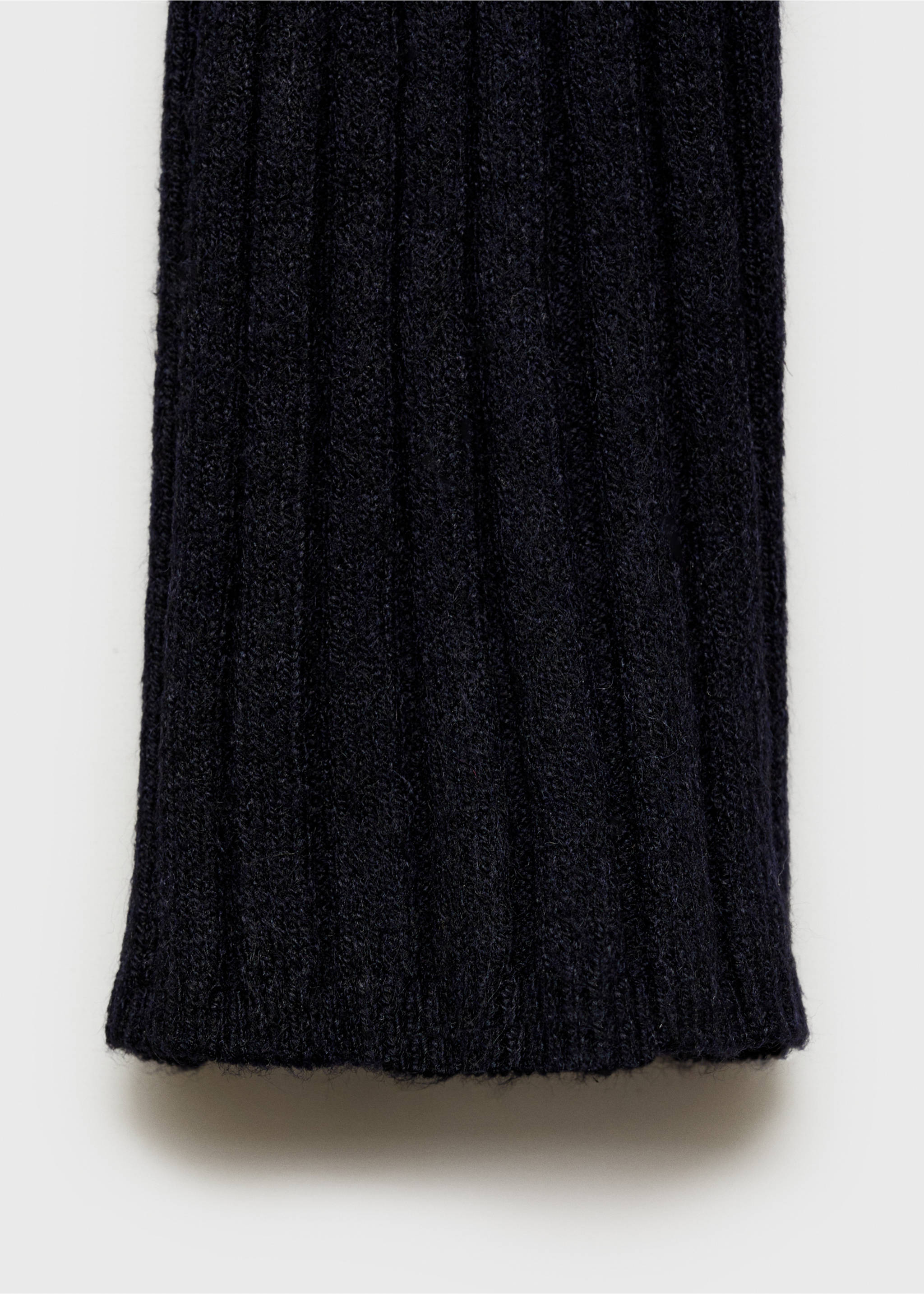 Ribbed sweater with perkins neck - Details of the article 0, Dark Navy. Ref: 87040425-00.