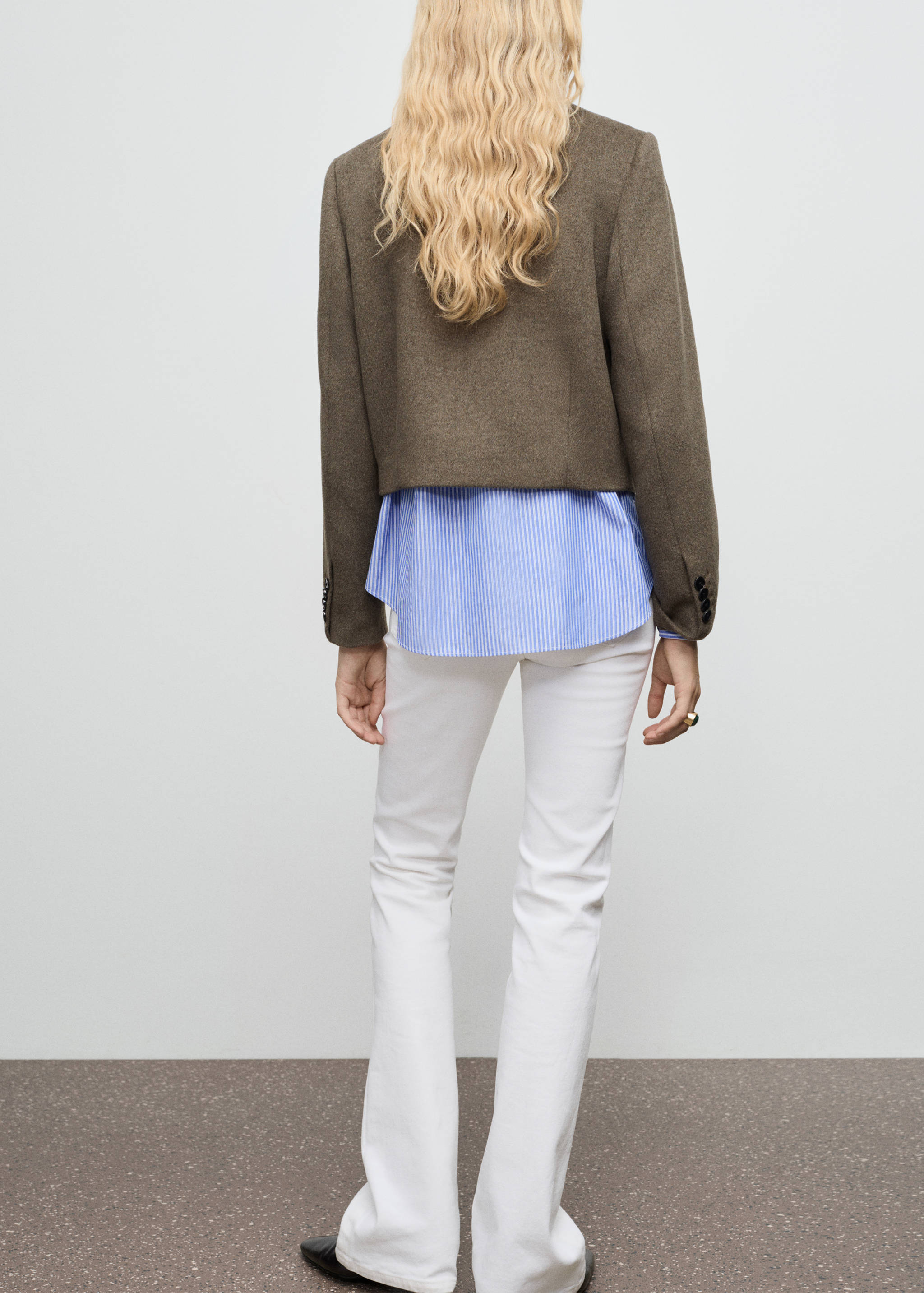 Wool-blend jacket with pockets - Reverse of the article