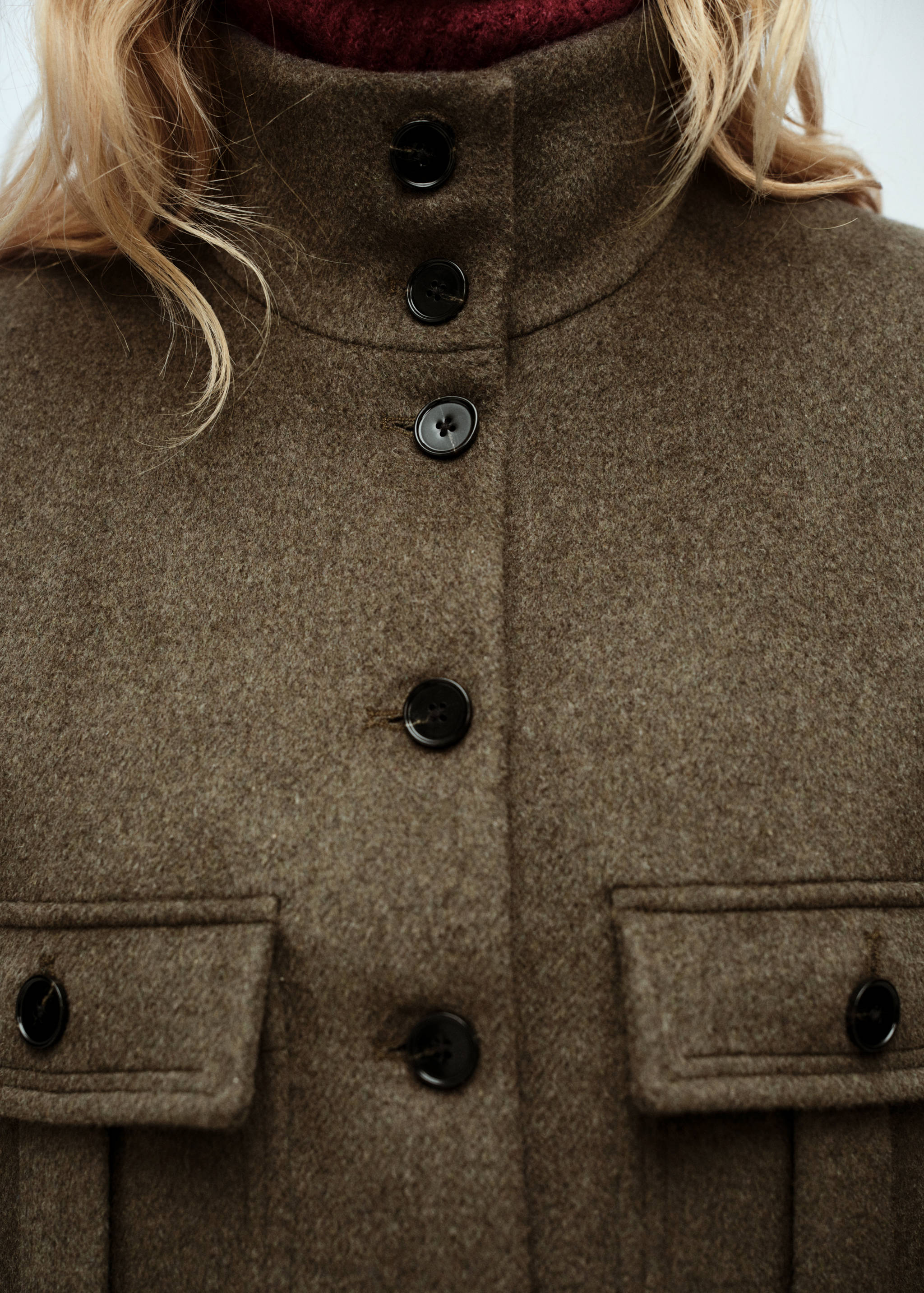 Wool-blend jacket with pockets - Details of the article 3