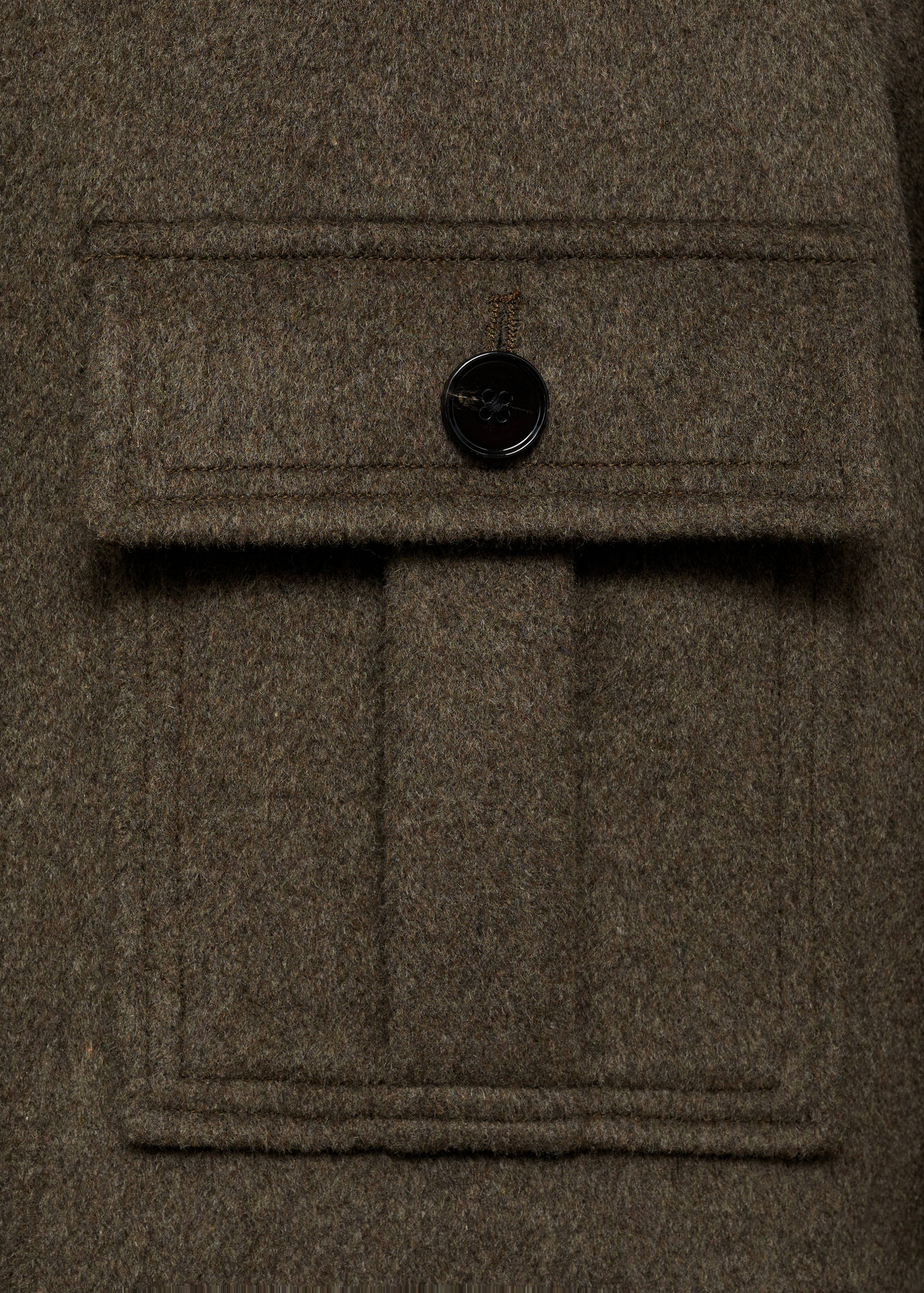 Wool-blend jacket with pockets - Details of the article 0