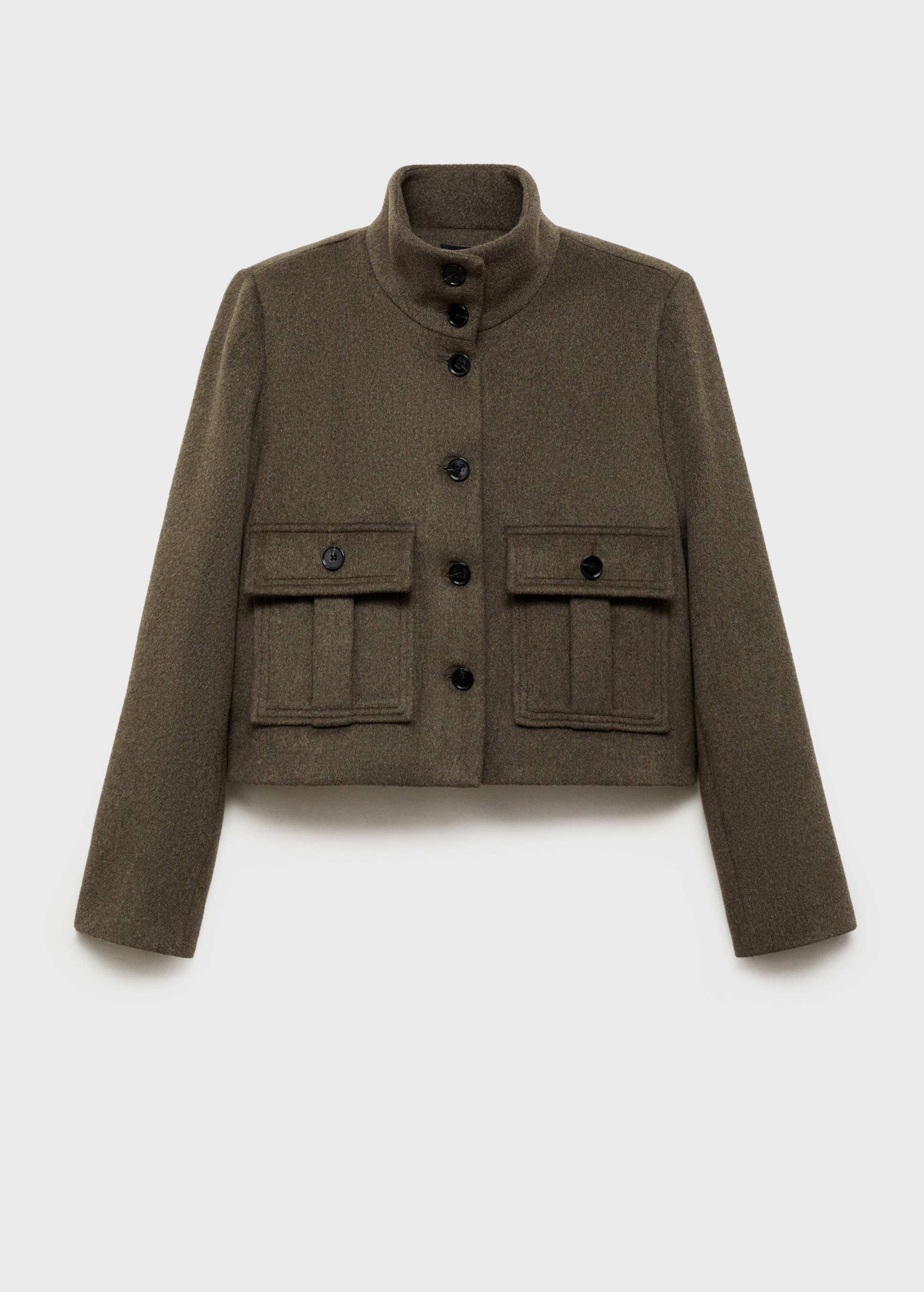 Wool-blend jacket with pockets - Article without model