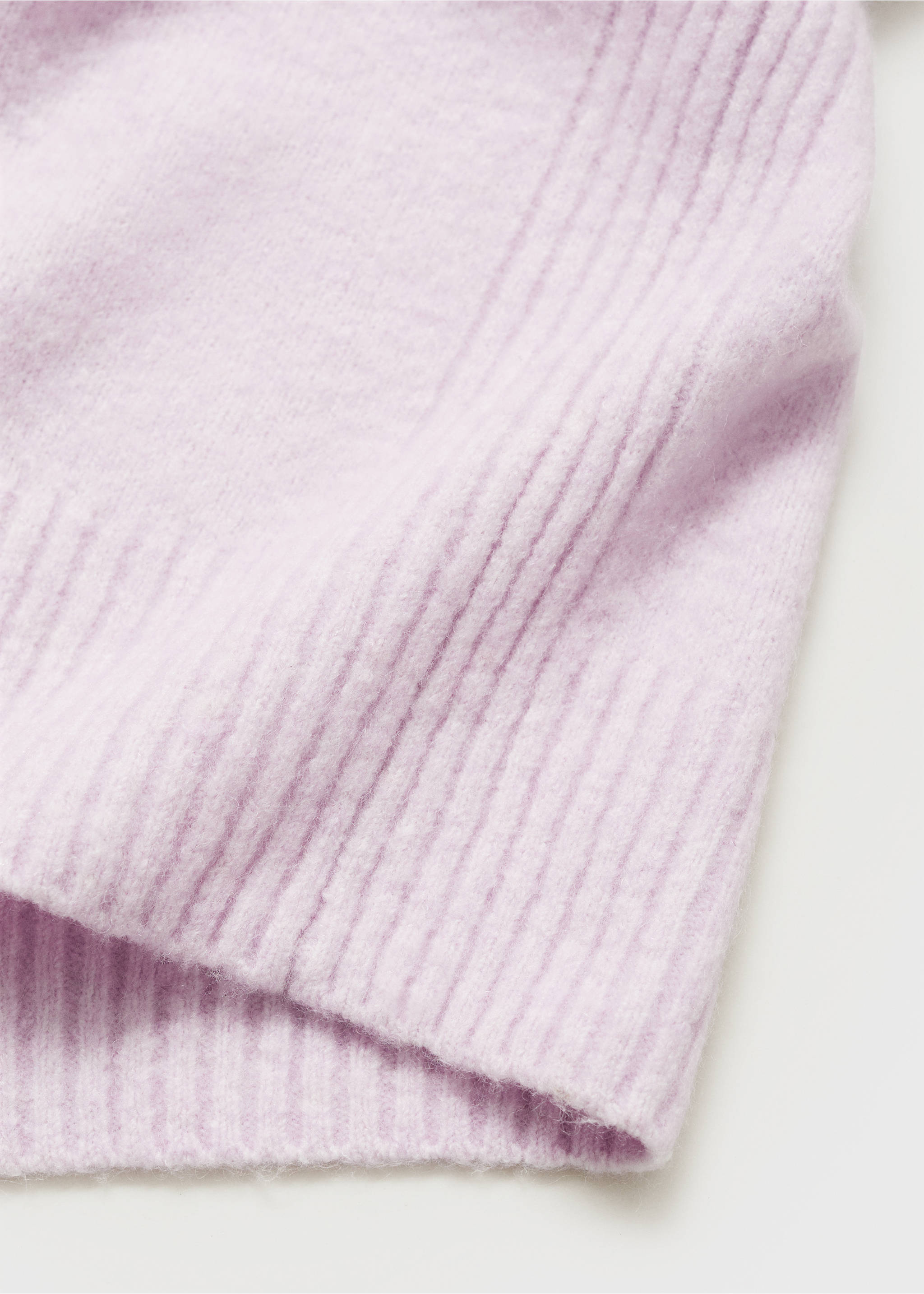V-neck knit sweater - Details of the article 0, Light/Pastel Purple. Ref: 87040437-00.