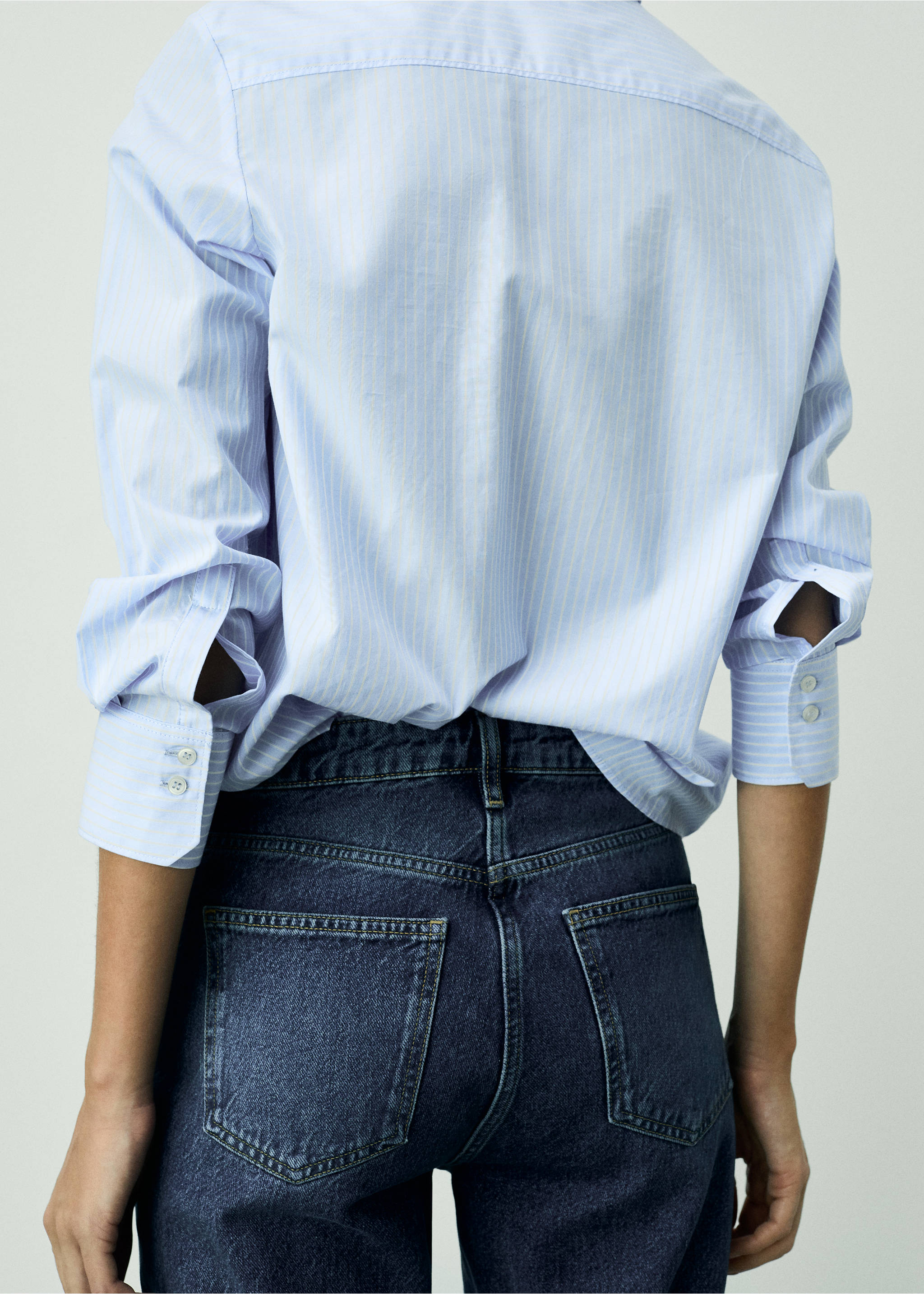 Matilda straight-fit mid-rise jeans - Detail van het artikel 6, Donkerblauw. Ref: 87040448-00.