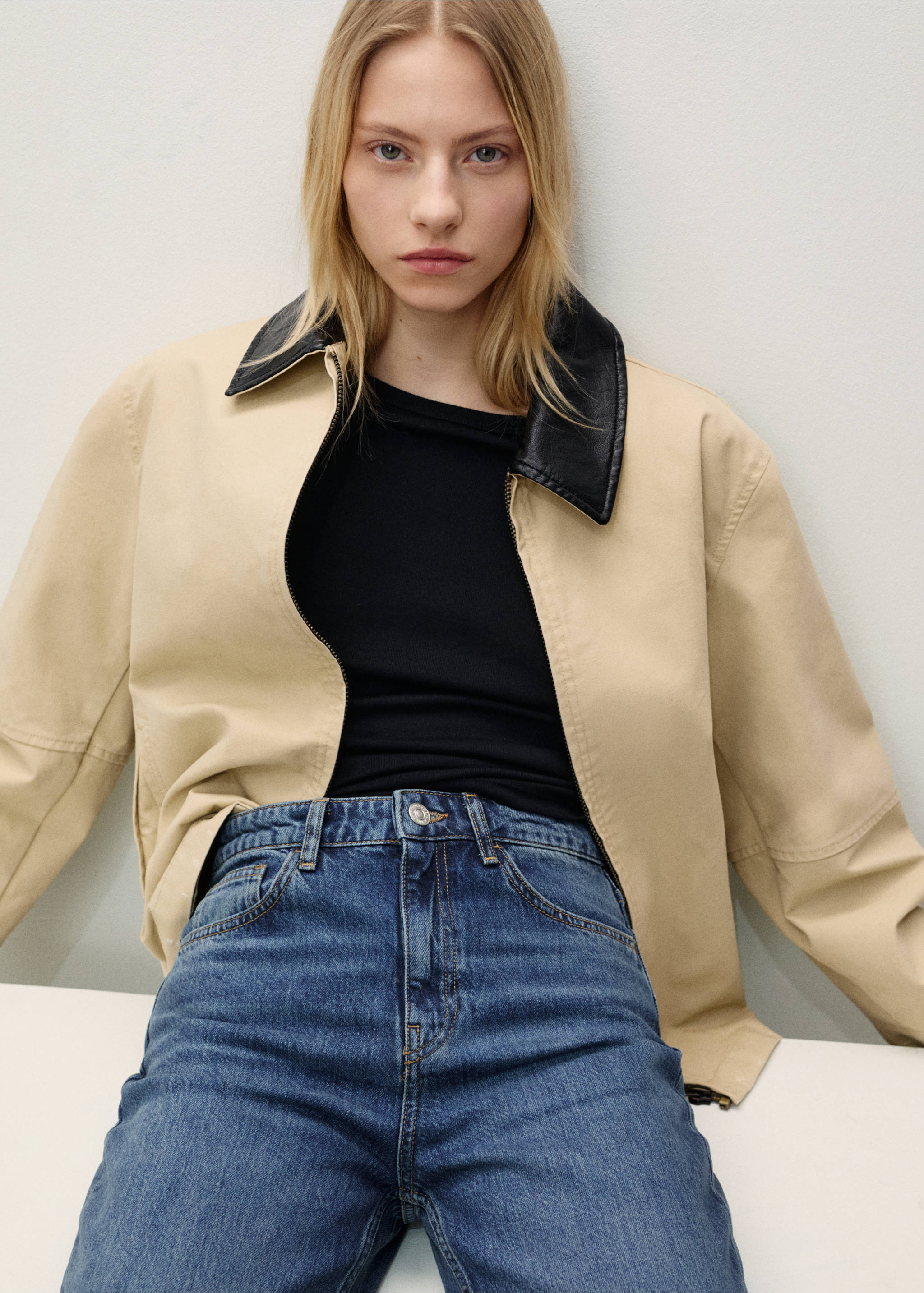 Matilda straight-fit mid-rise jeans - Detail van het artikel 2, Donkerblauw. Ref: 87040448-00.