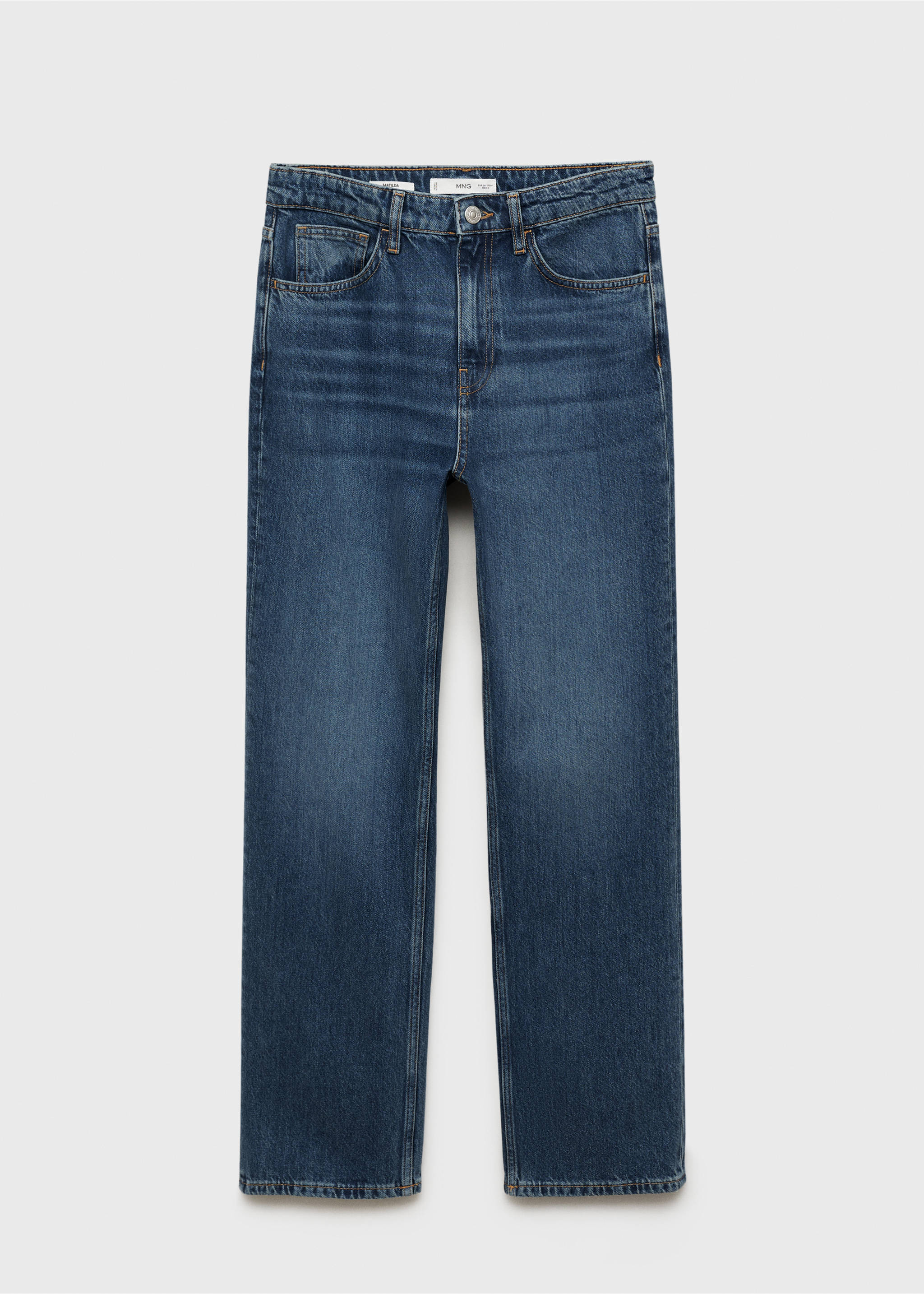 Matilda straight-fit mid-rise jeans - Artikel zonder model, Donkerblauw. Ref: 87040448-00.