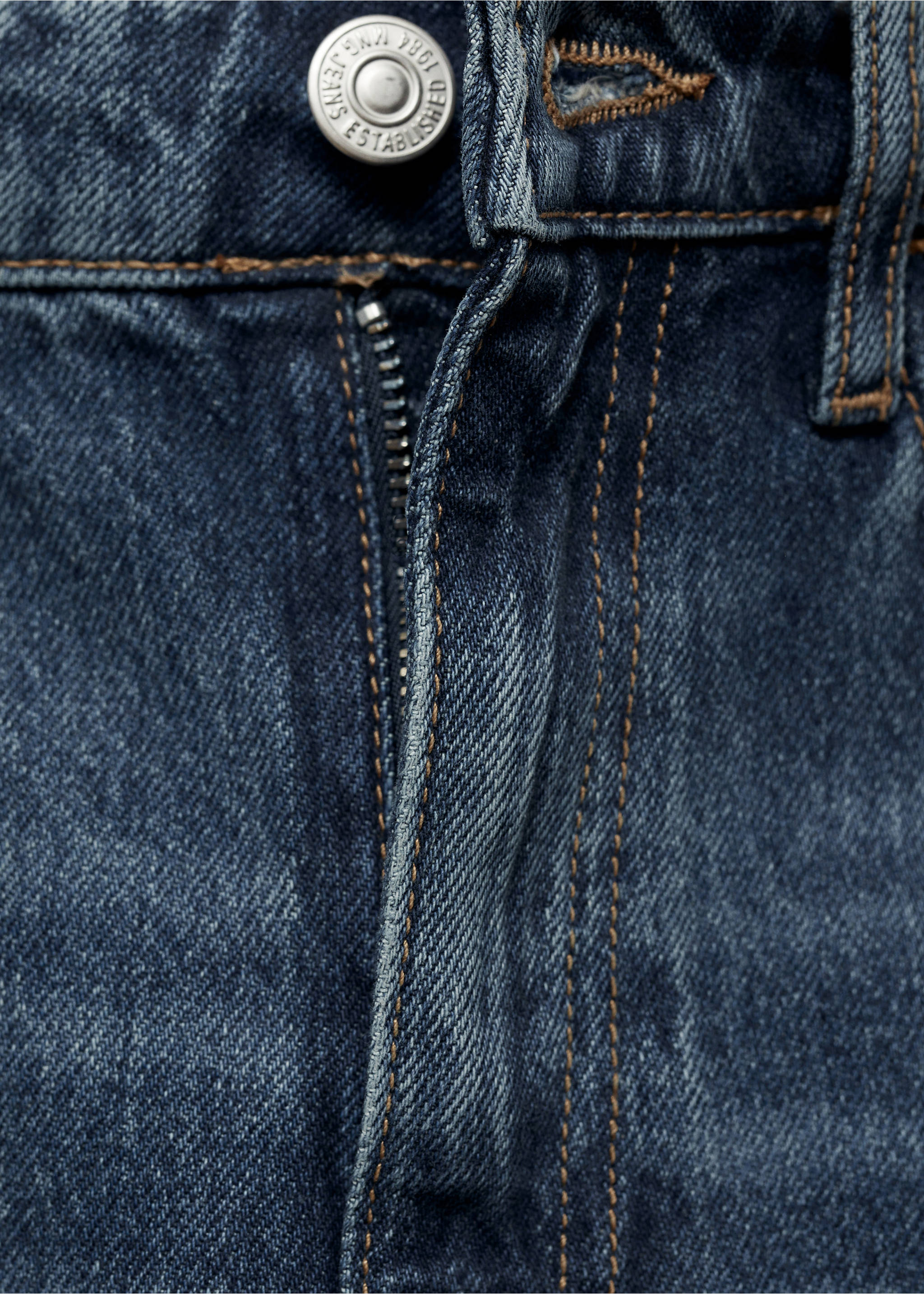 Matilda straight-fit mid-rise jeans - Detail van het artikel 8, Donkerblauw. Ref: 87040448-00.