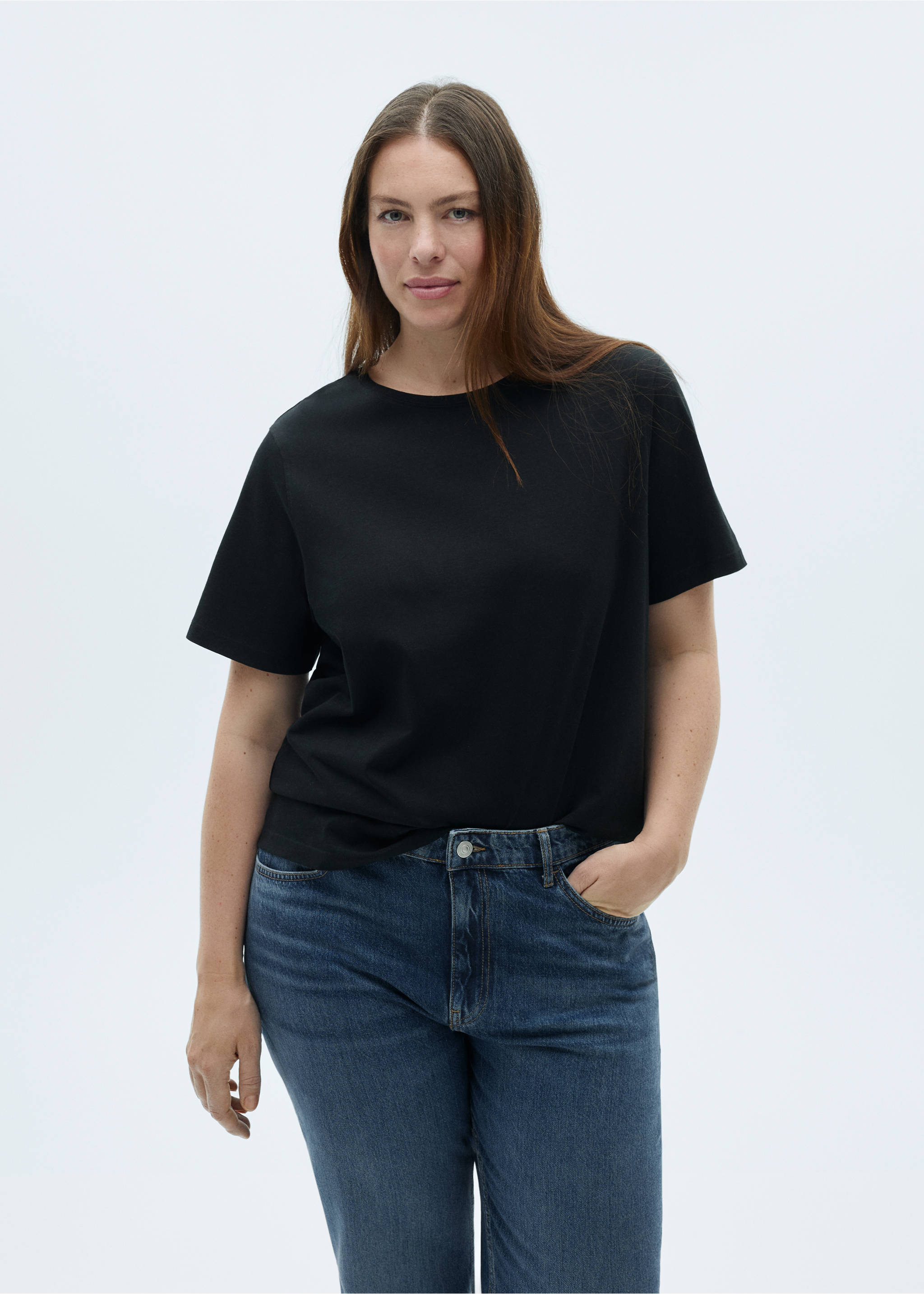 Matilda straight-fit mid-rise jeans - Detail van het artikel 5, Donkerblauw. Ref: 87040448-00.