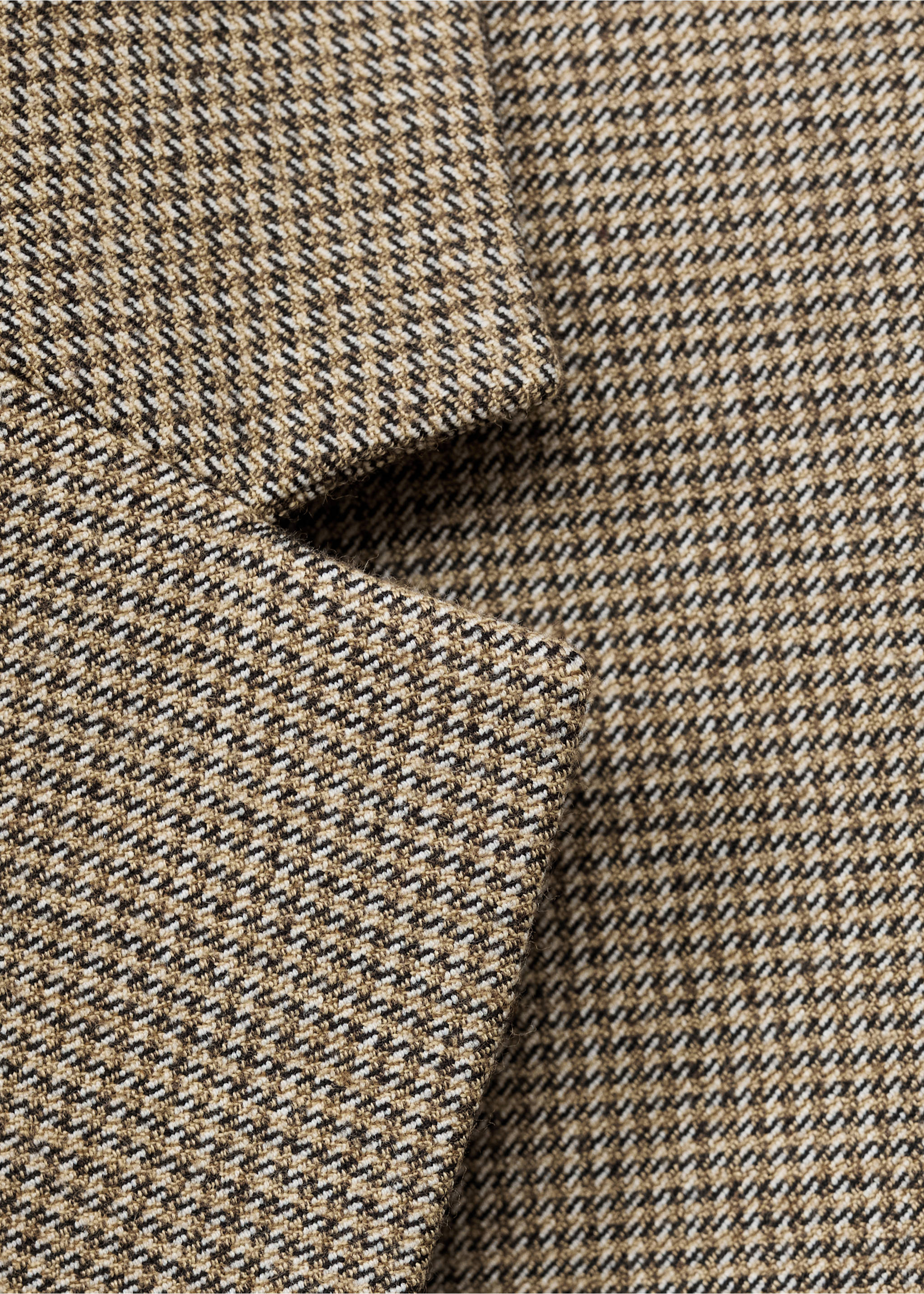Taillierter Blazer mit Mikro-Hahnentrittmuster - Detail des Artikels 0, Braun. Ref: 87040452-00.