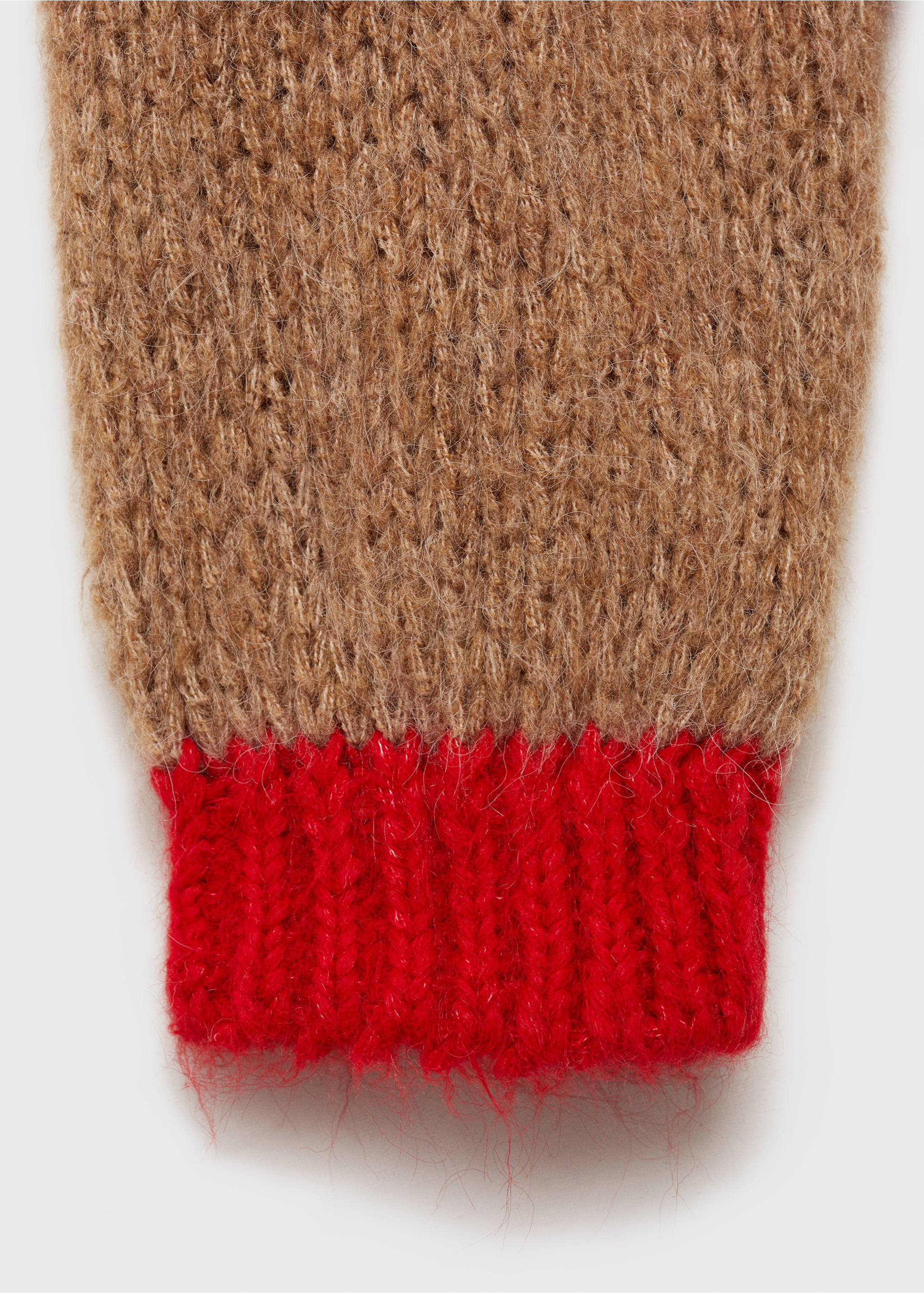 Chunky-knit striped sweater - Details of the article 0, Red. Ref: 87040453-00.