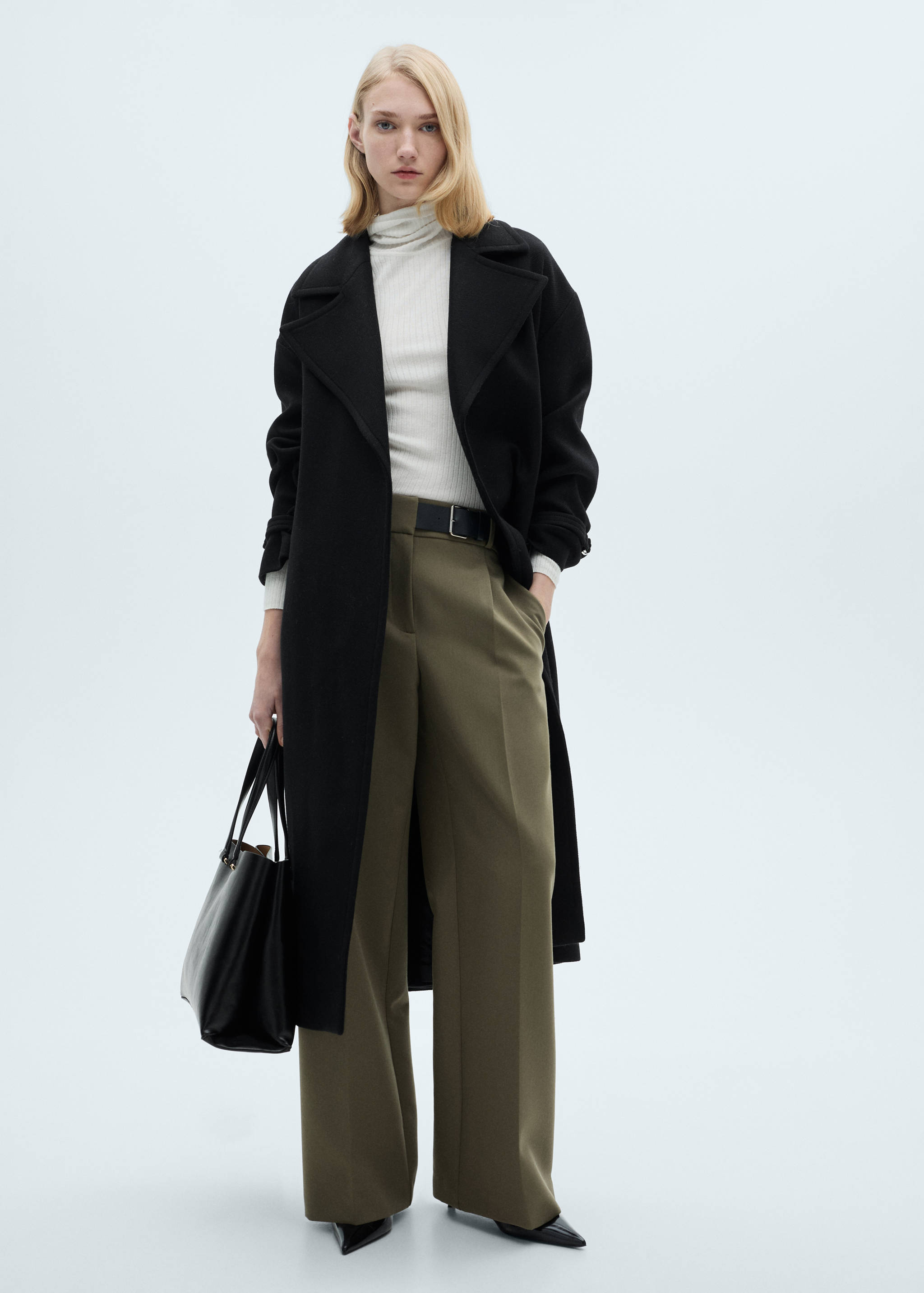 Manteco-ullkappa med stora slag - Allmän bild