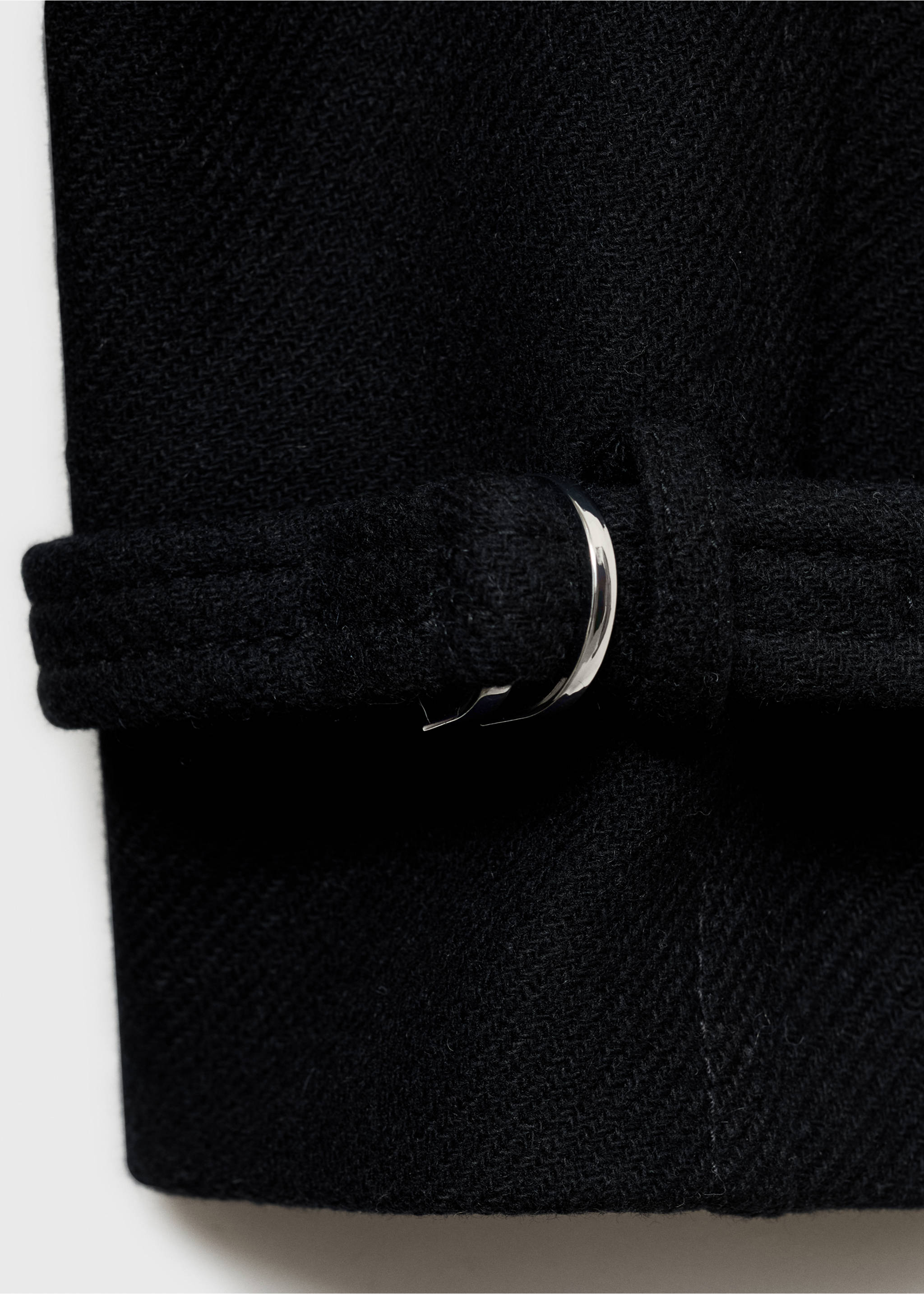 Manteco wool coat with oversized lapels - Details of the article 0, Black. Ref: 87040454-00.