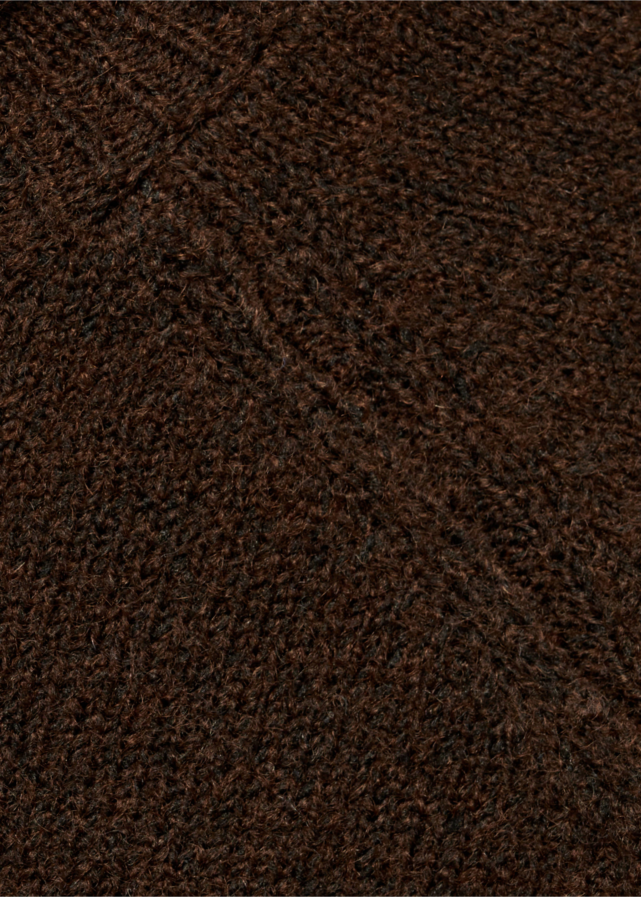Round-neck knitted sweater - Details of the article 0, Brown. Ref: 87040456-00.