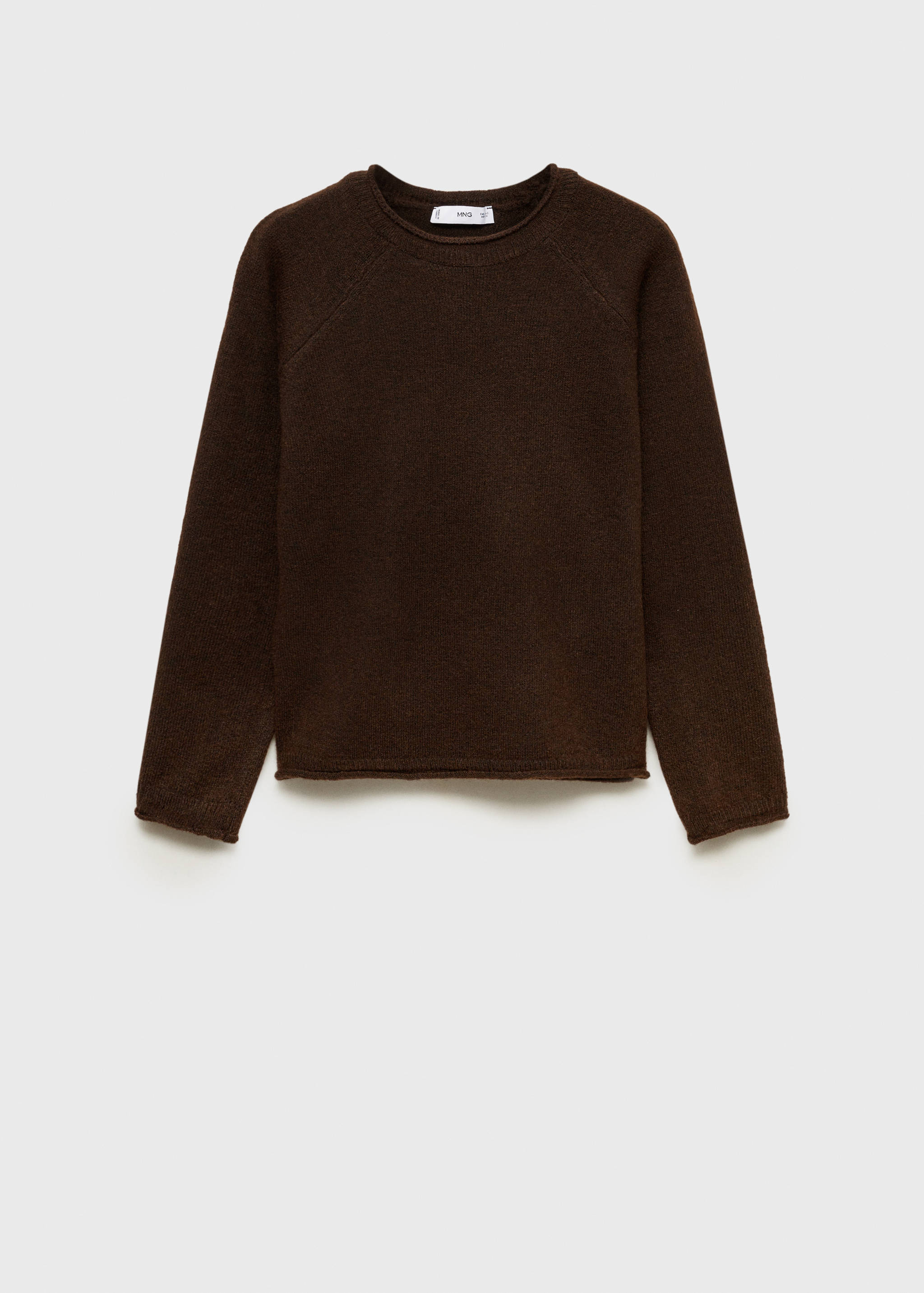 Rundhalsad jumper i stickat material - Artikel utan modell