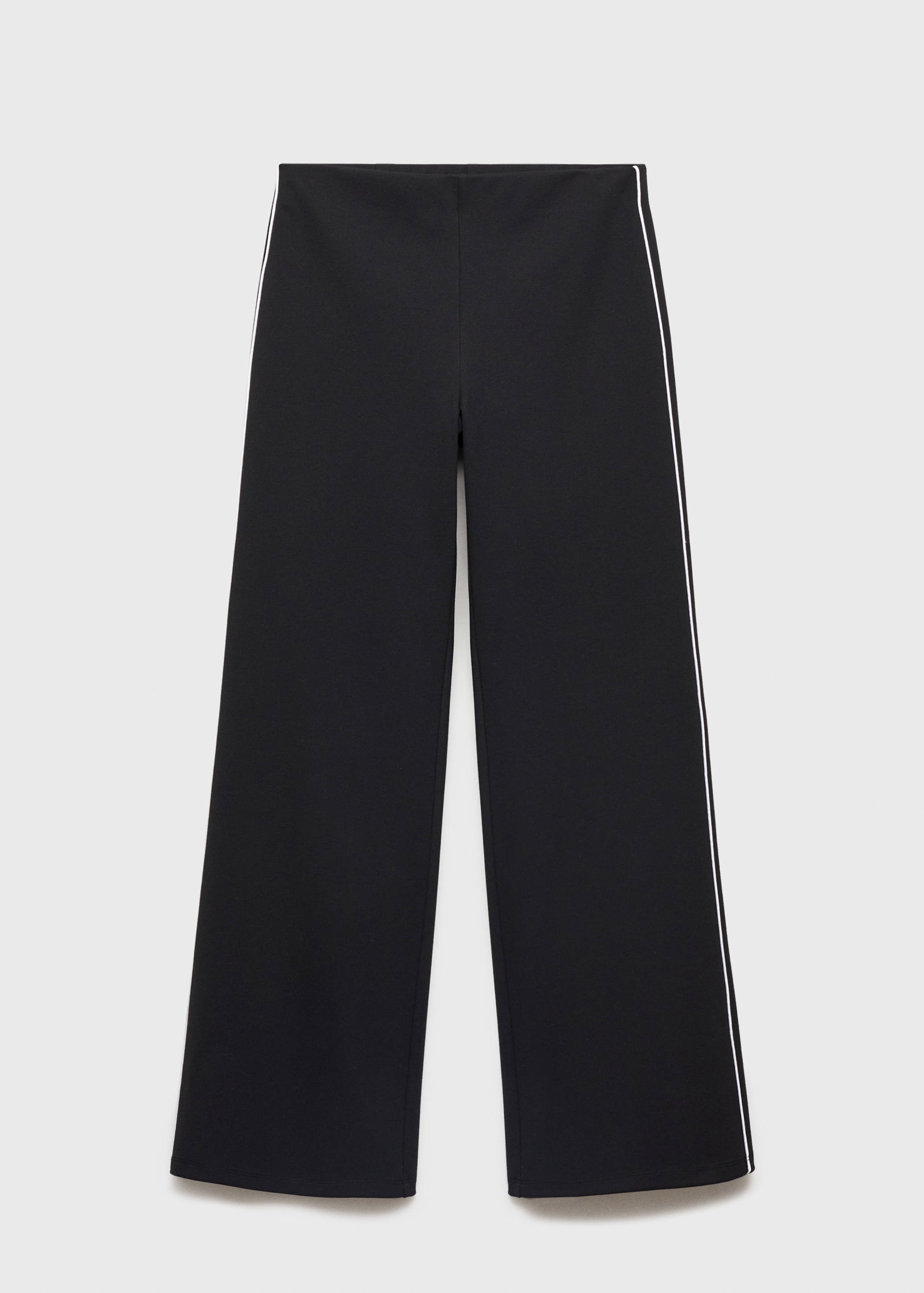 Knitted pants with contrasting stripes - Article without model