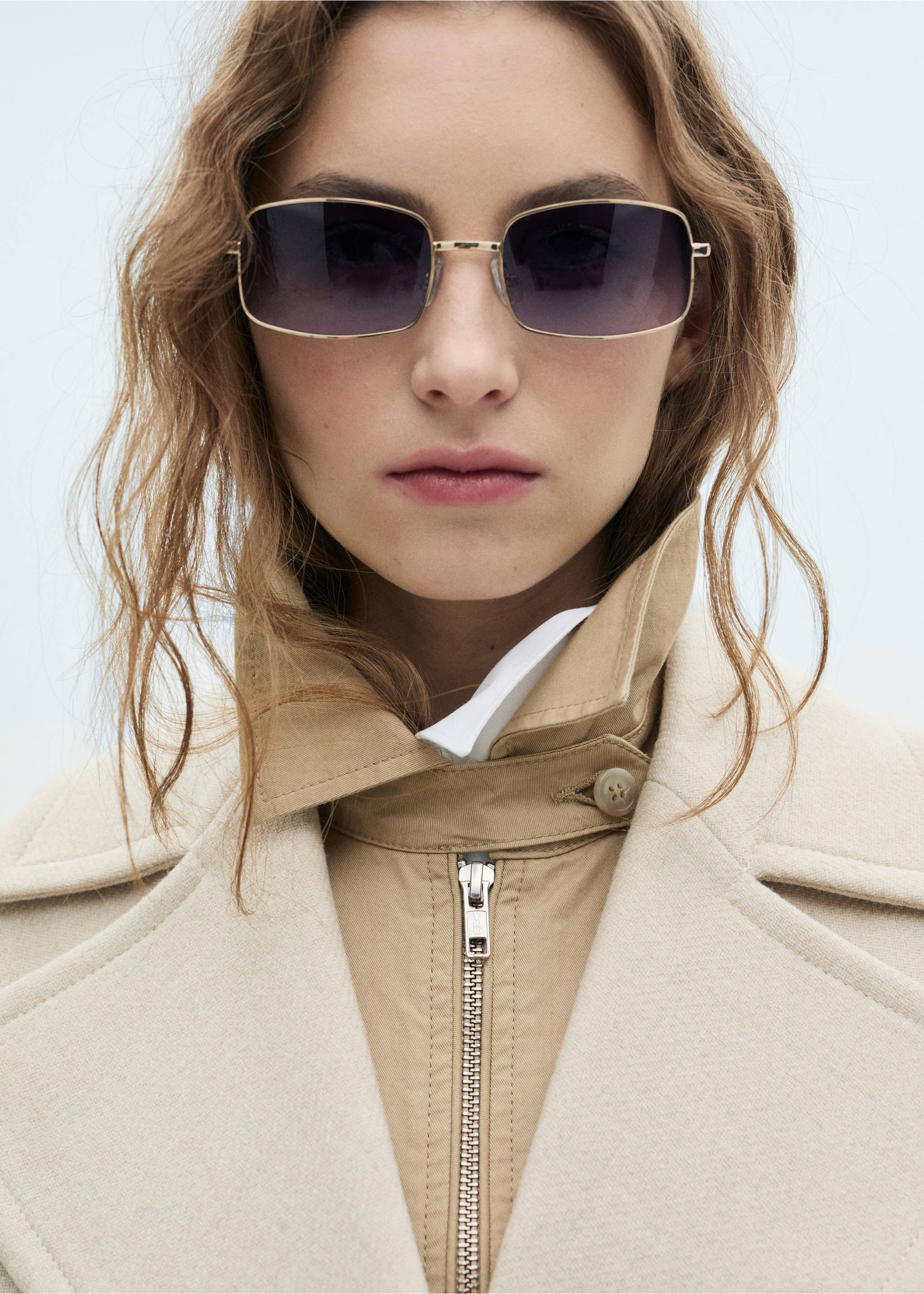 Metallic frame sunglasses - General plane, Gold. Ref: 87040577-00.