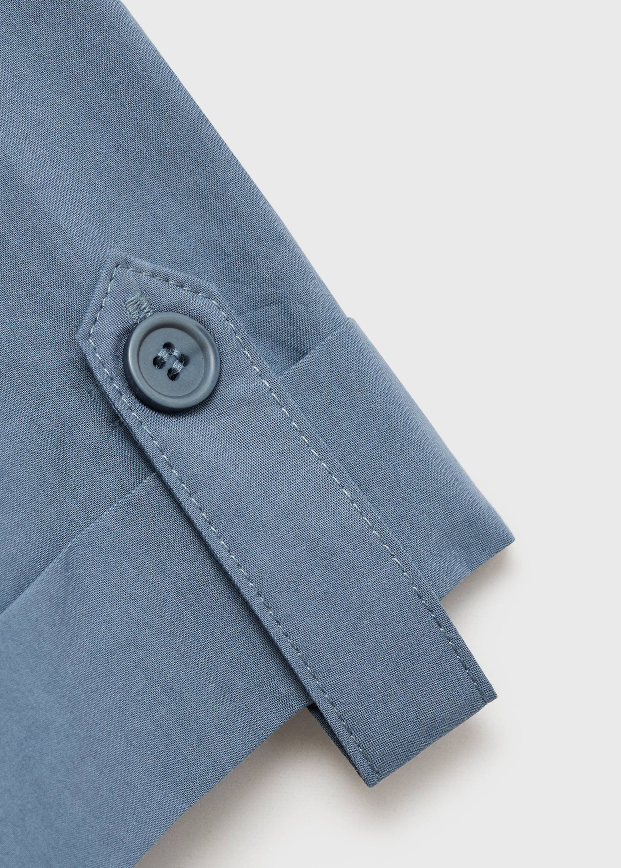 Chest-pocket cotton blouse - Details of the article 0