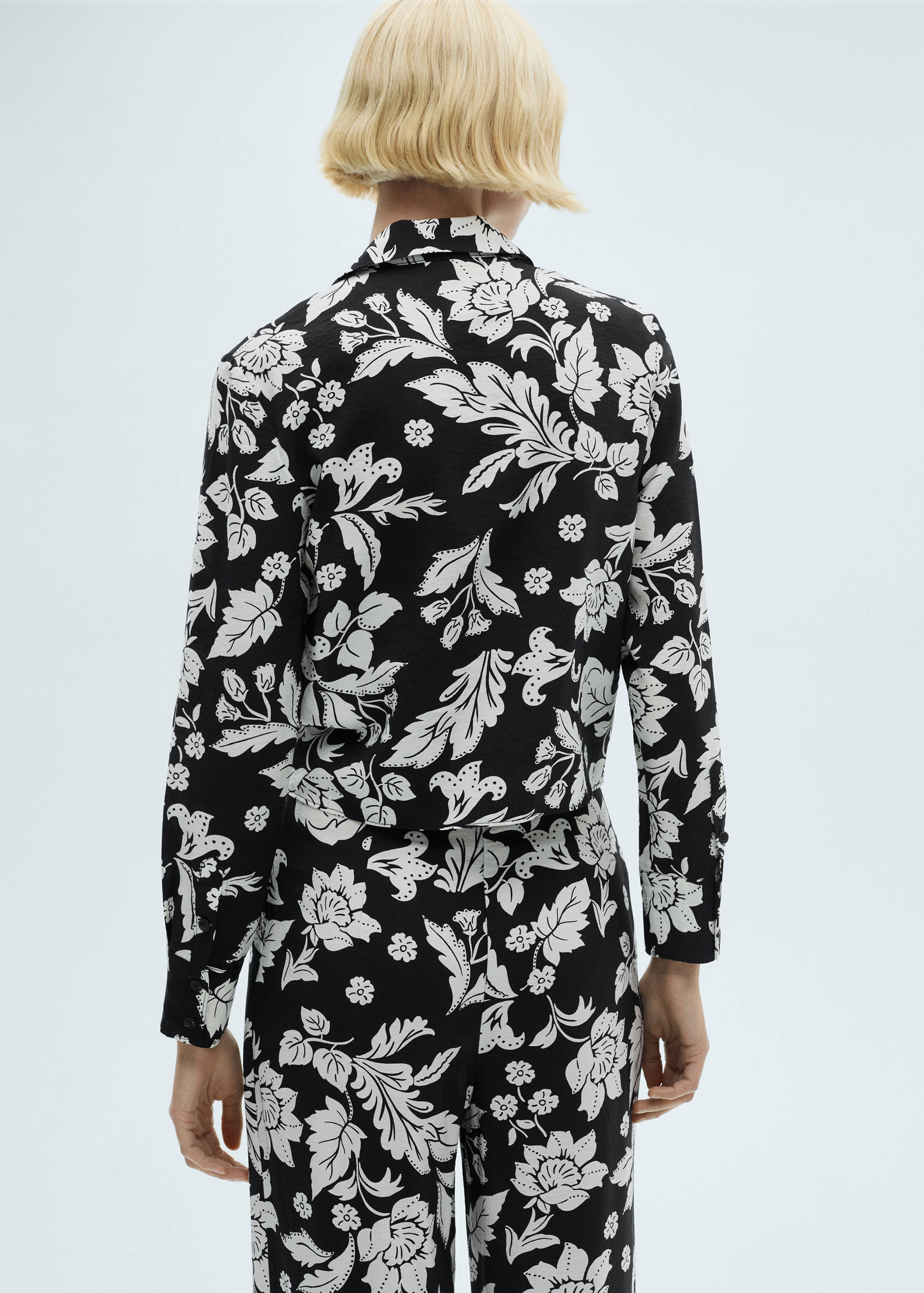Blouse nœud en imprimé fleuri - Verso de l’article