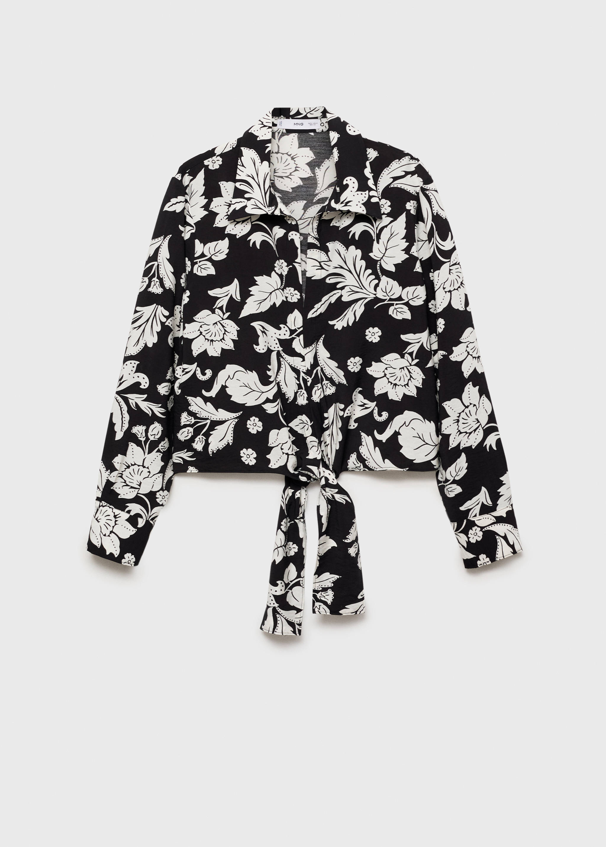 Blouse nœud en imprimé fleuri - Article sans modèle