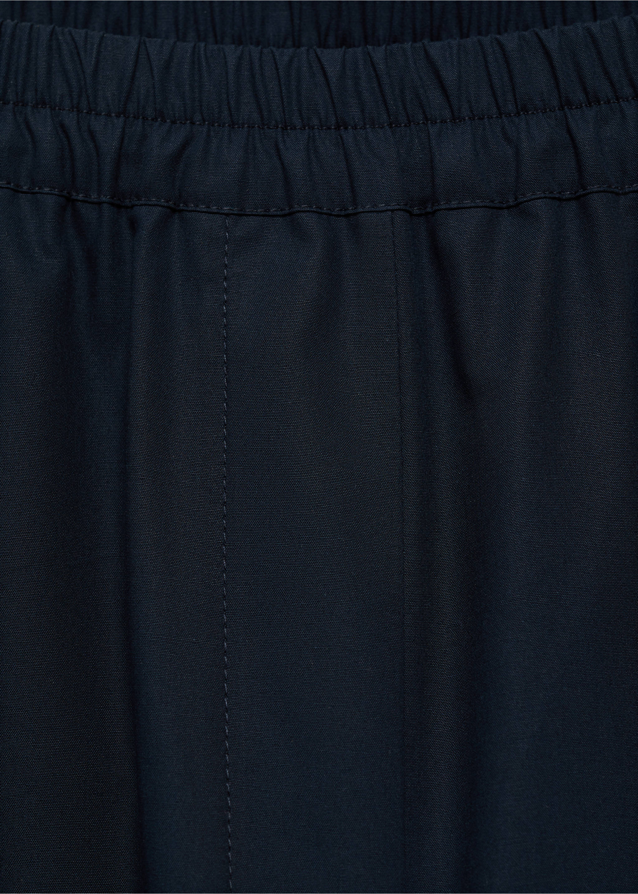Cotton culotte trousers - Details of the article 8, Dark Navy. Ref: 87040583-00.