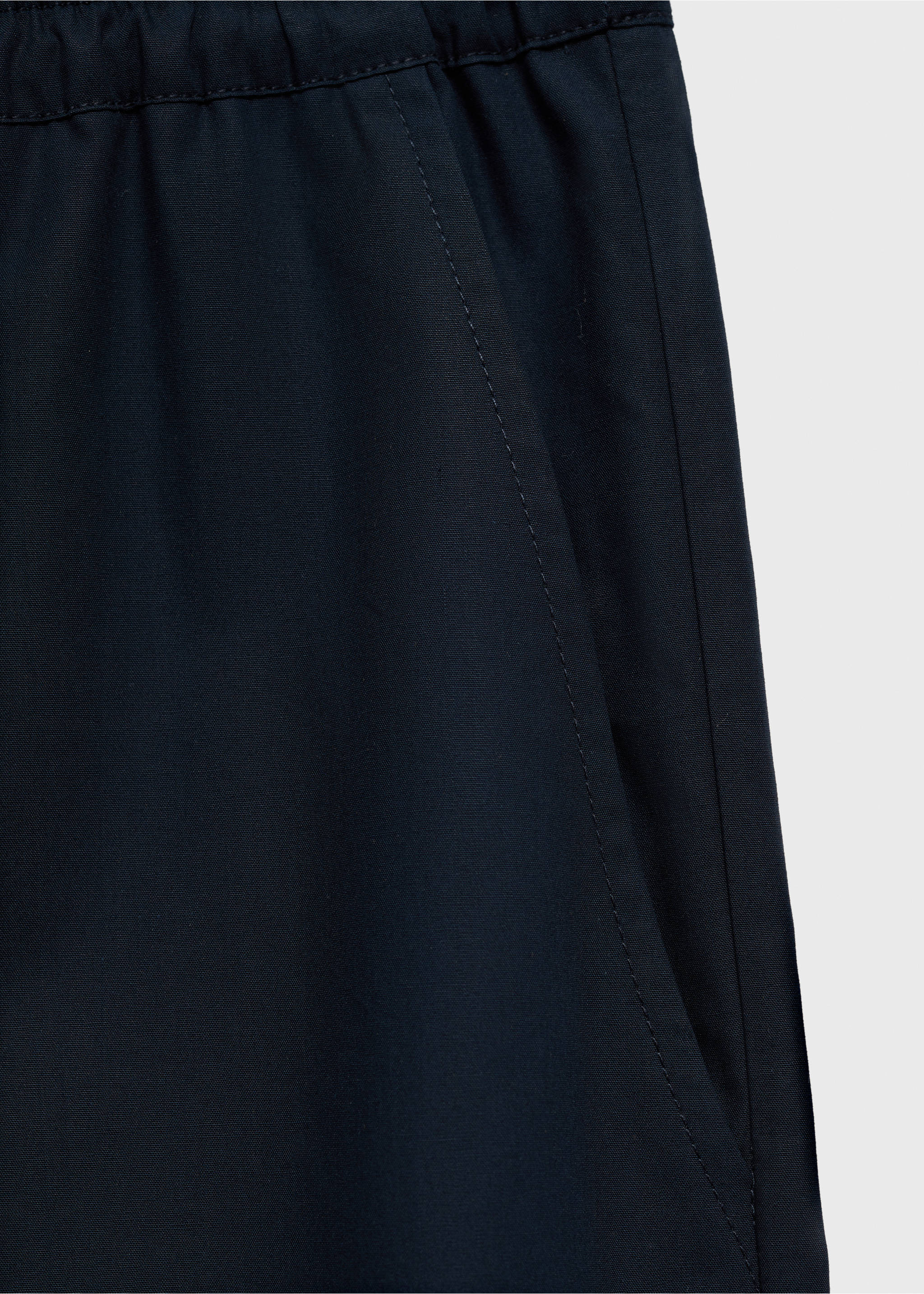 Cotton culotte trousers - Details of the article 0, Dark Navy. Ref: 87040583-00.