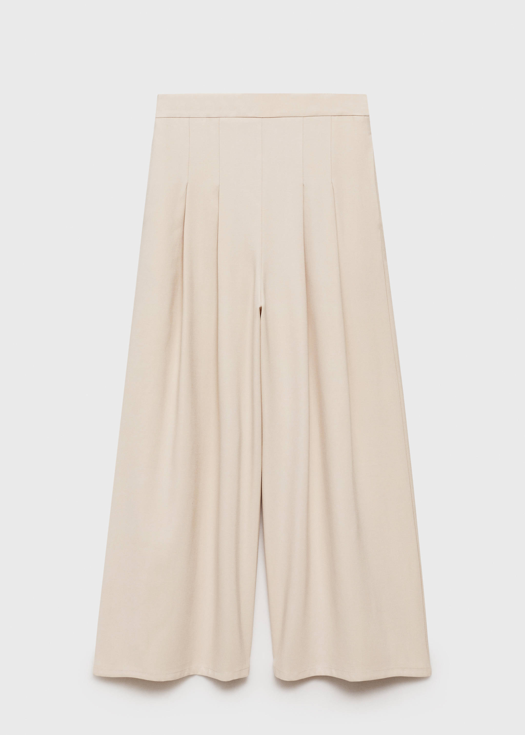 Pantaloni wide-leg cu pense - Articol fără model