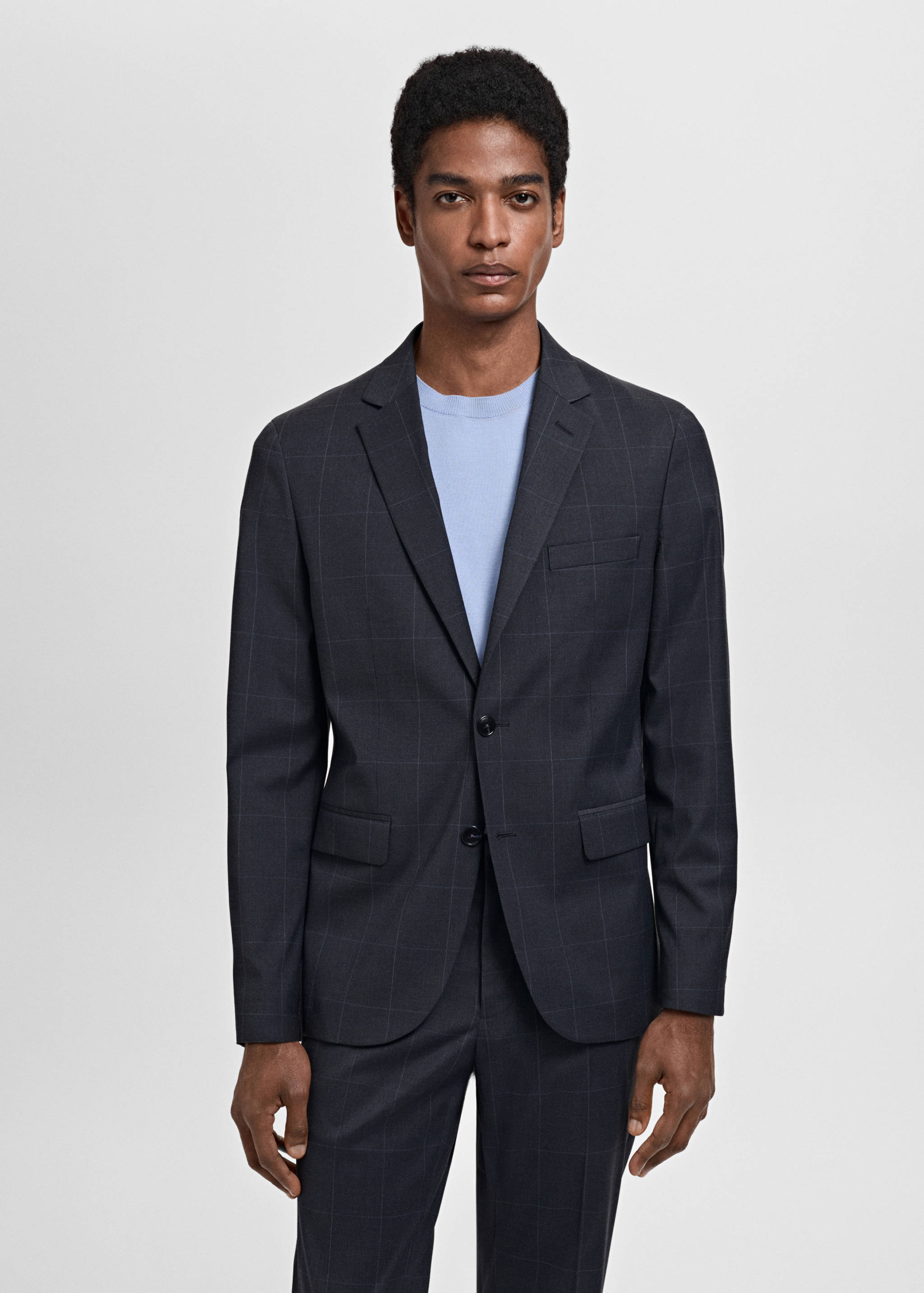 Super slim-fit suit jacket in stretch fabric - Medium plane