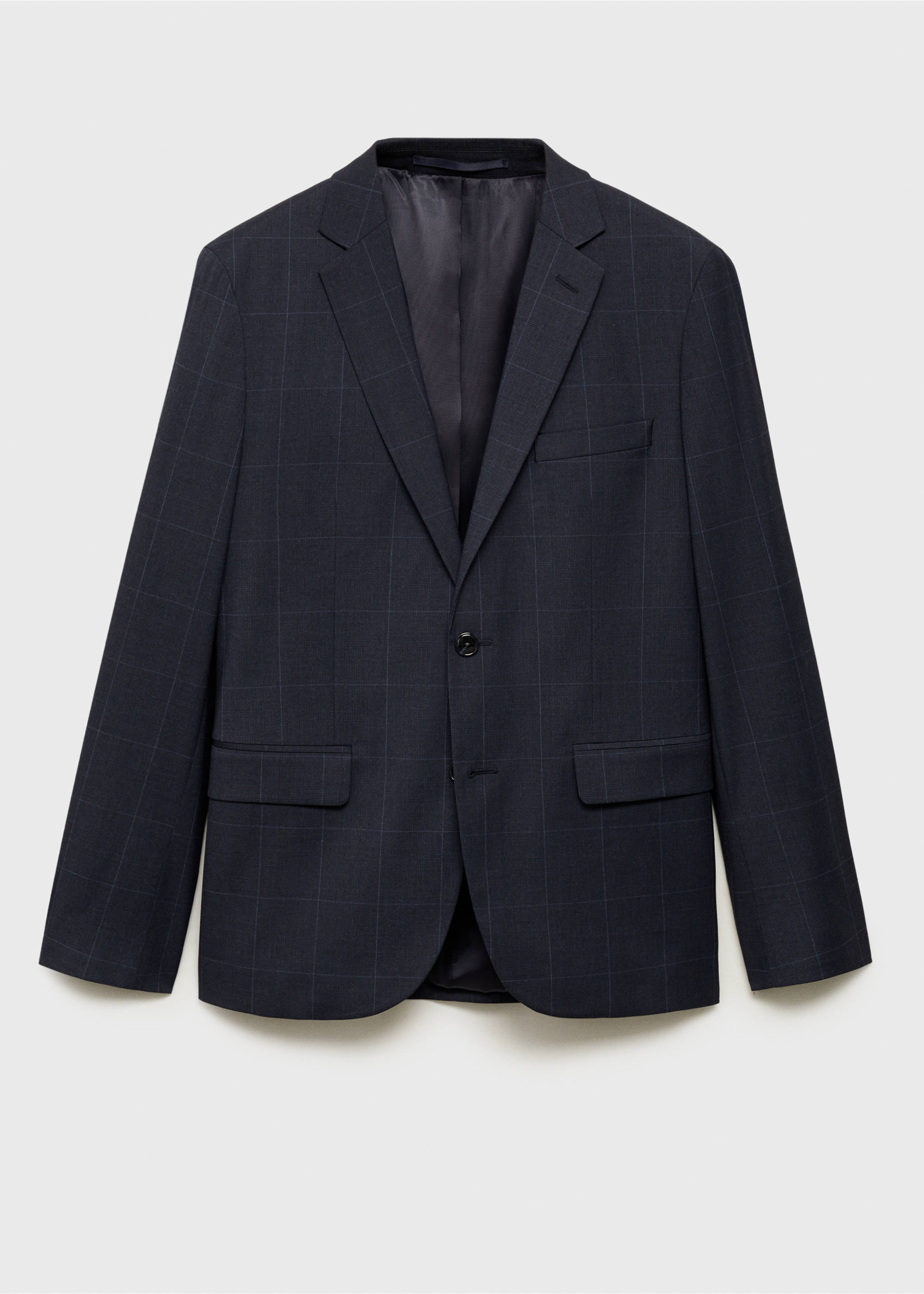 Blazer de fato stretch super slim fit - Artigo sem modelo, Azul-marinho escuro. Ref: 87040585-00.