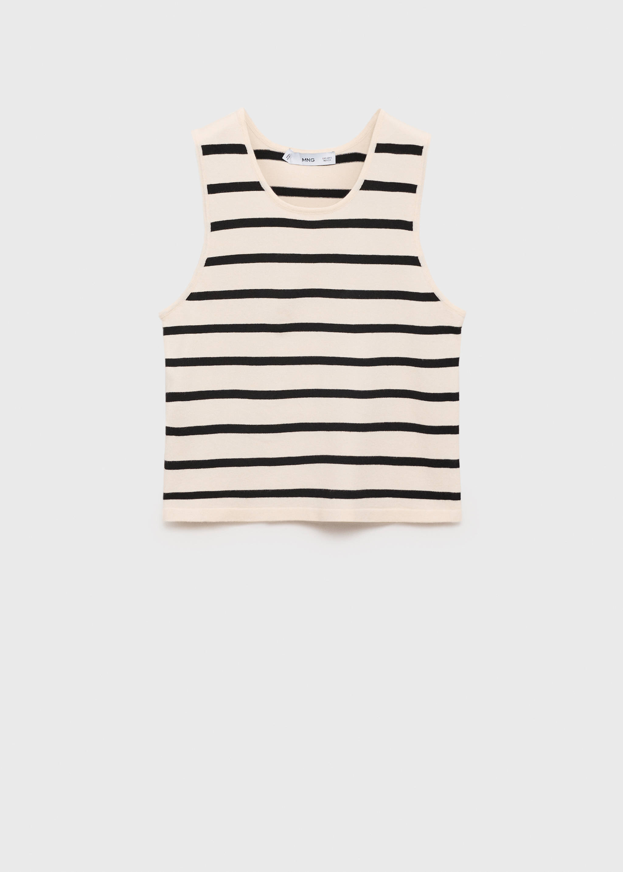 Striped knitted crop top - Article without model