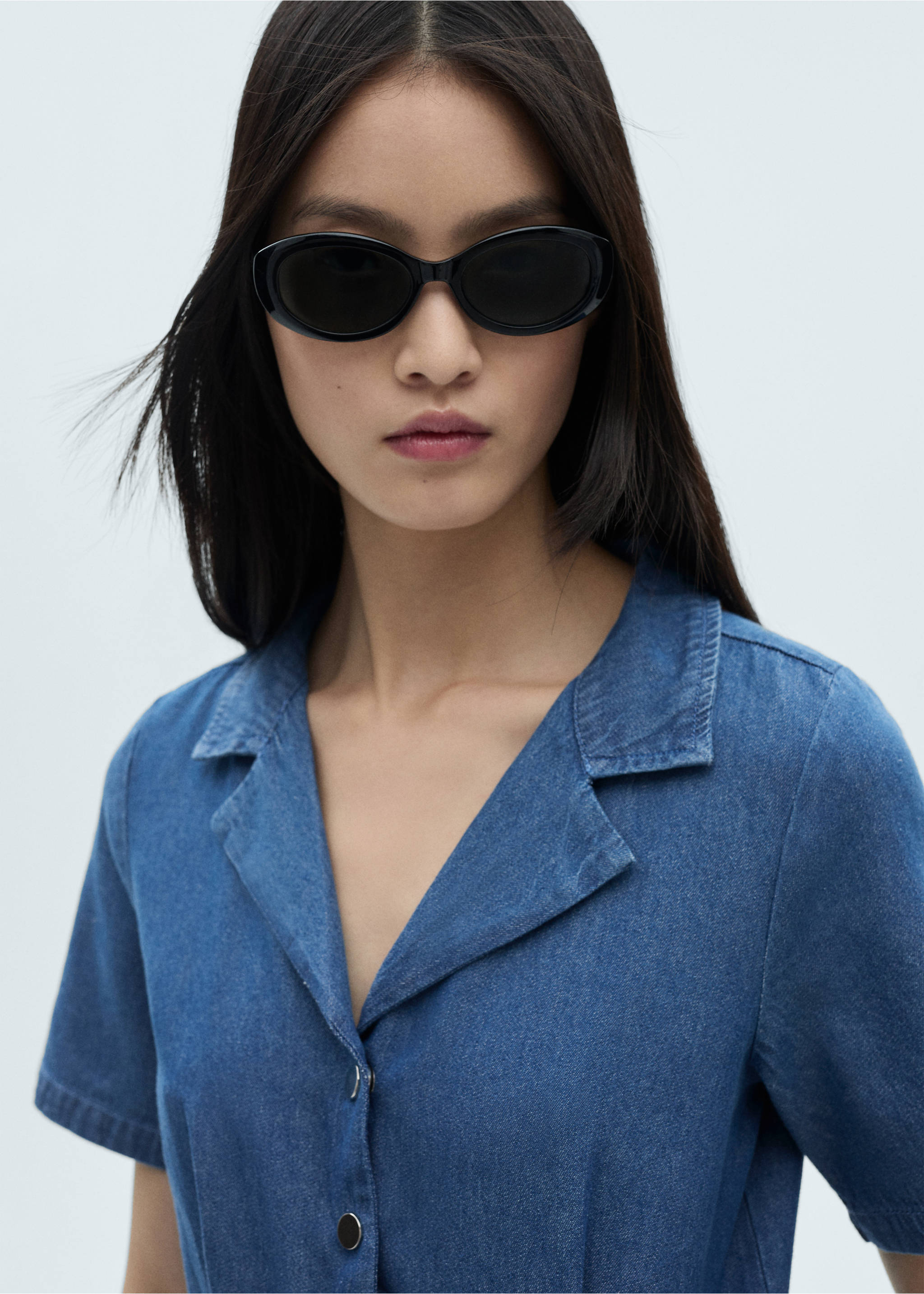 Mono manga corta vaquero - Reverso del artículo, Azul medio. Ref: 87040589-00.